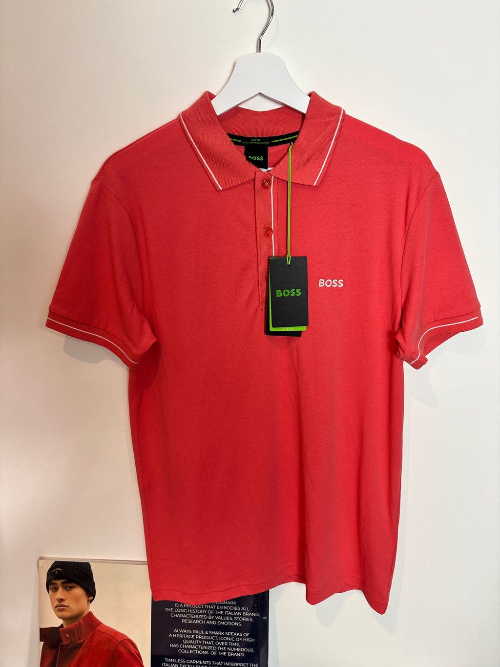 BOSS TECH POLO SHIRT CORAL