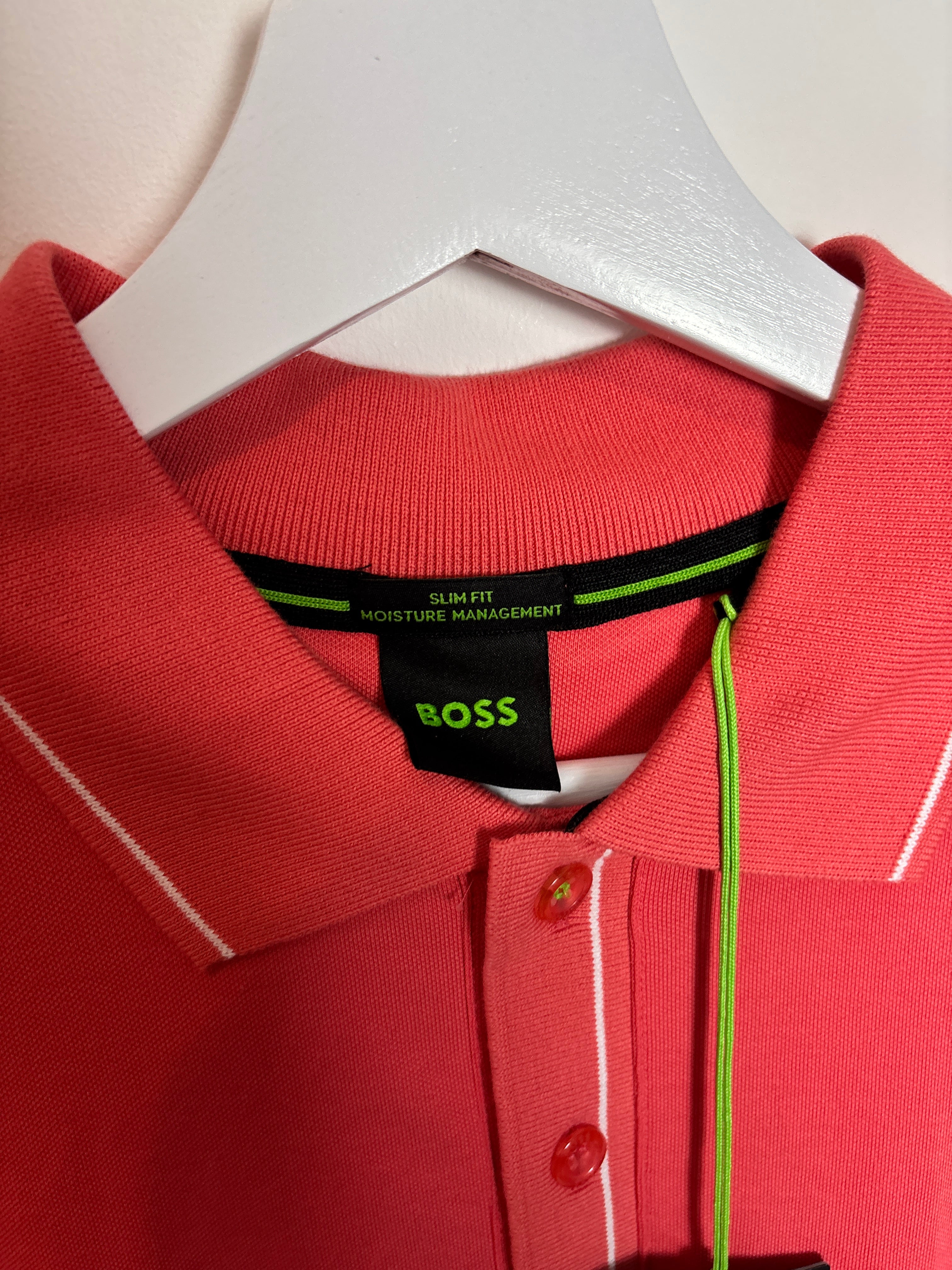 BOSS TECH POLO SHIRT CORAL