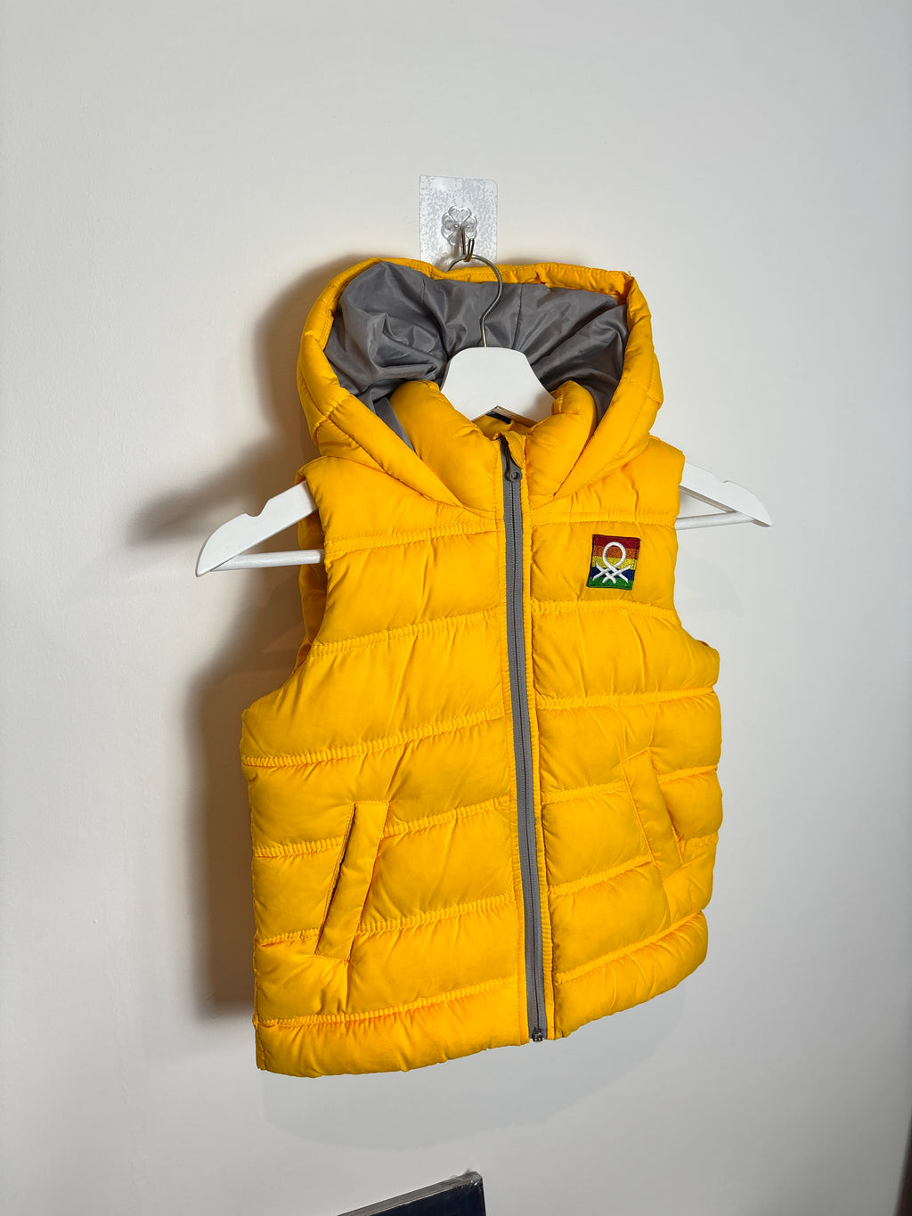 BENITTON PUFFER GILET YELLOW