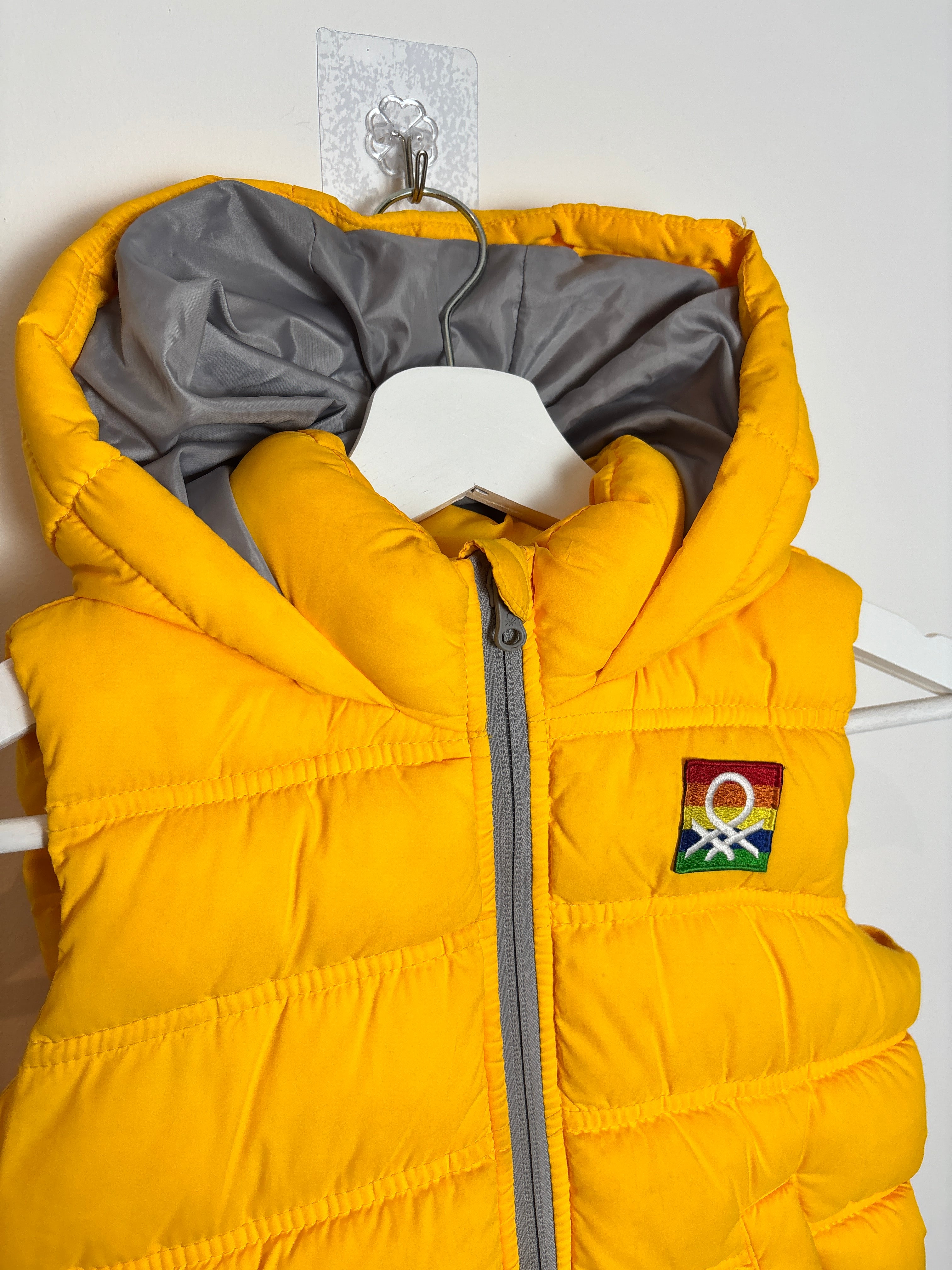 BENITTON PUFFER GILET YELLOW
