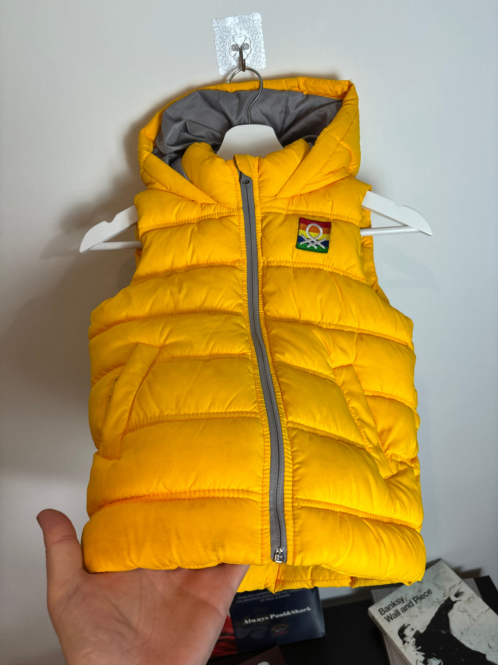BENITTON PUFFER GILET YELLOW