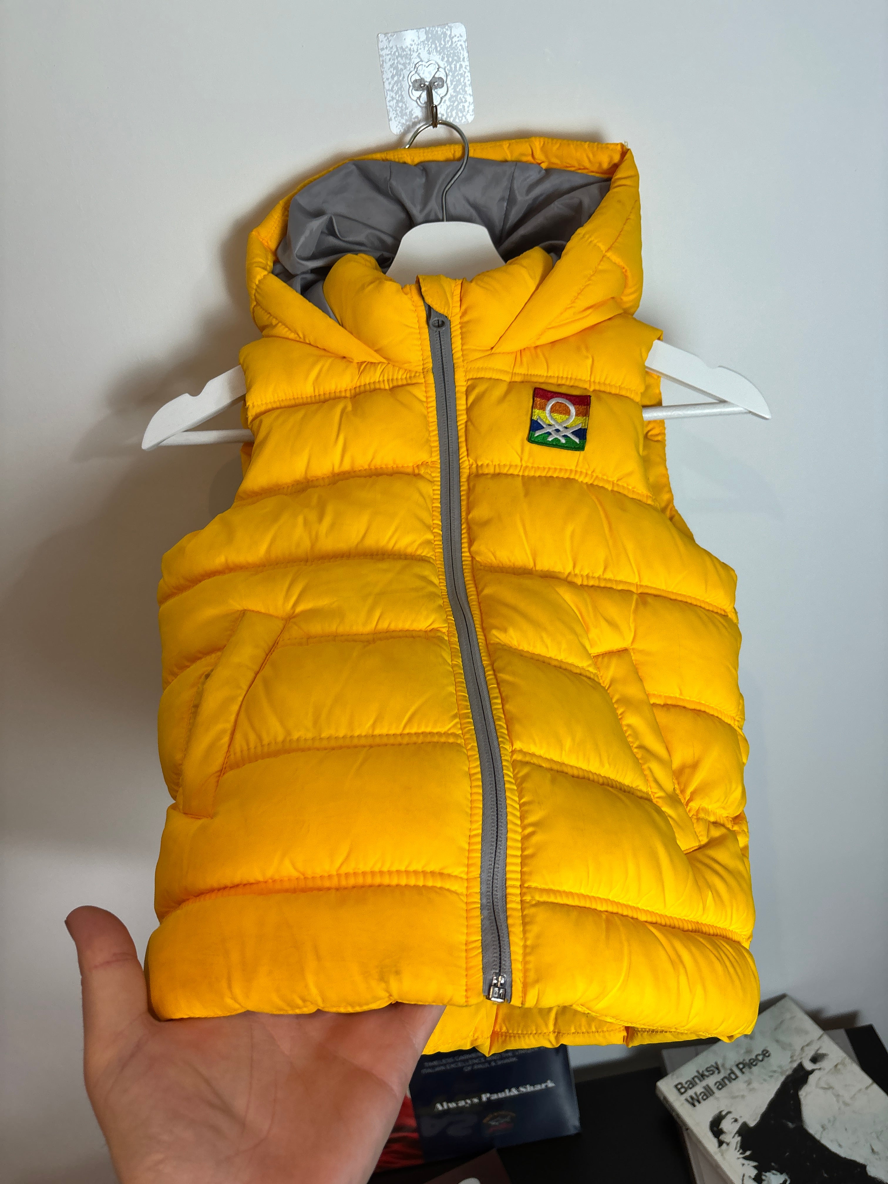 BENITTON PUFFER GILET YELLOW