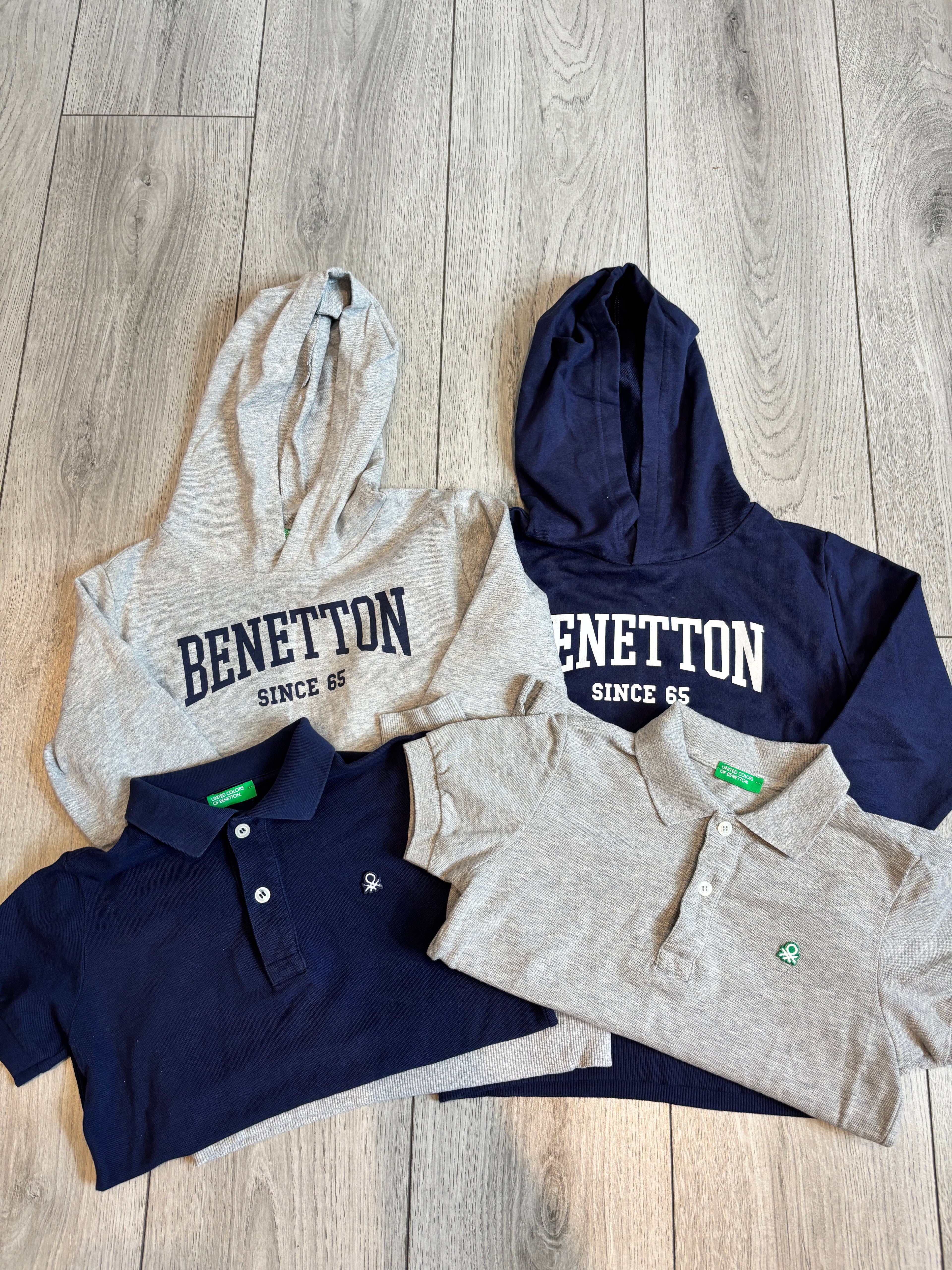 BENITTON HOODIE PACK GREY AND NAVY
