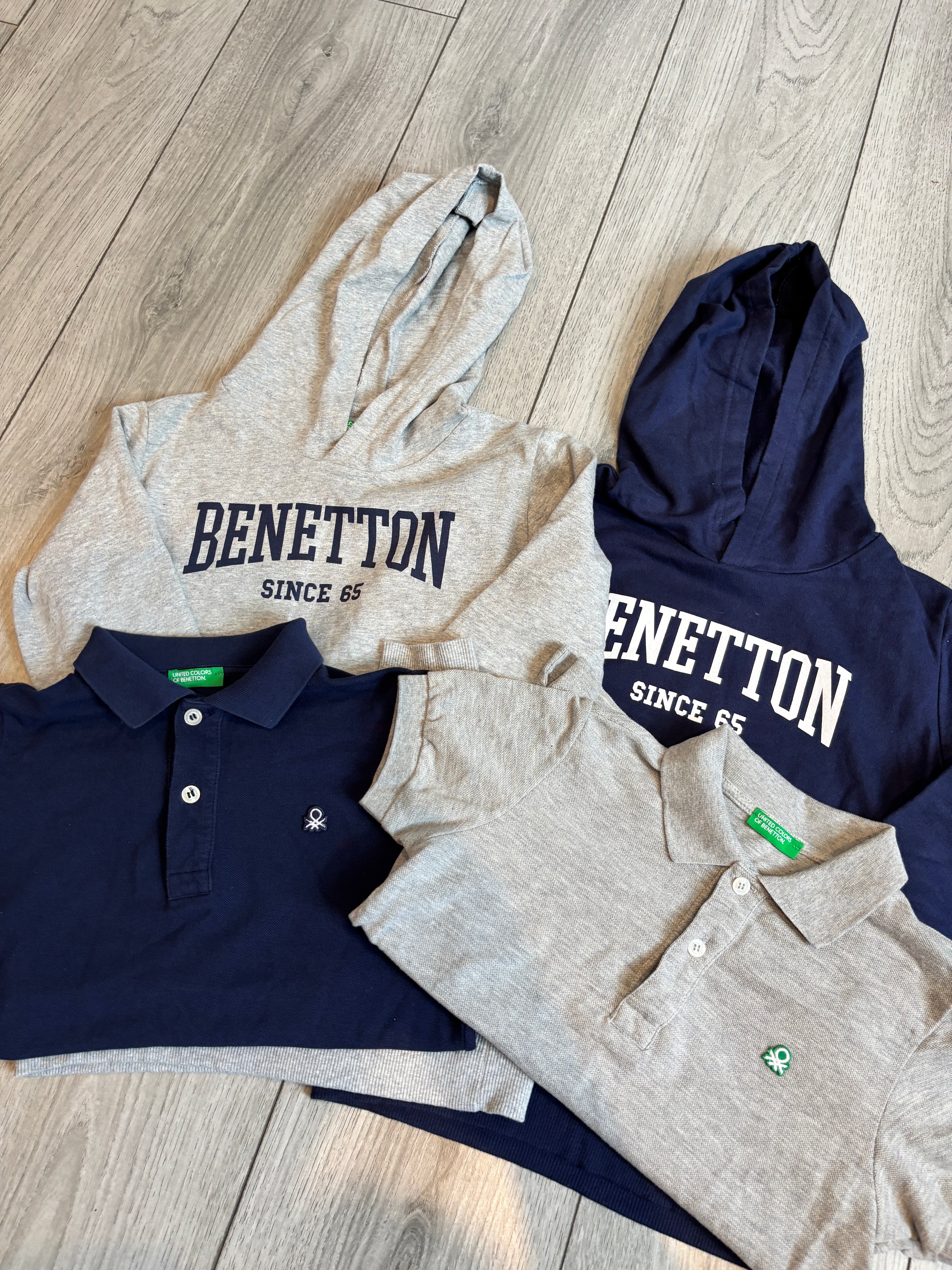 BENITTON HOODIE PACK GREY AND NAVY