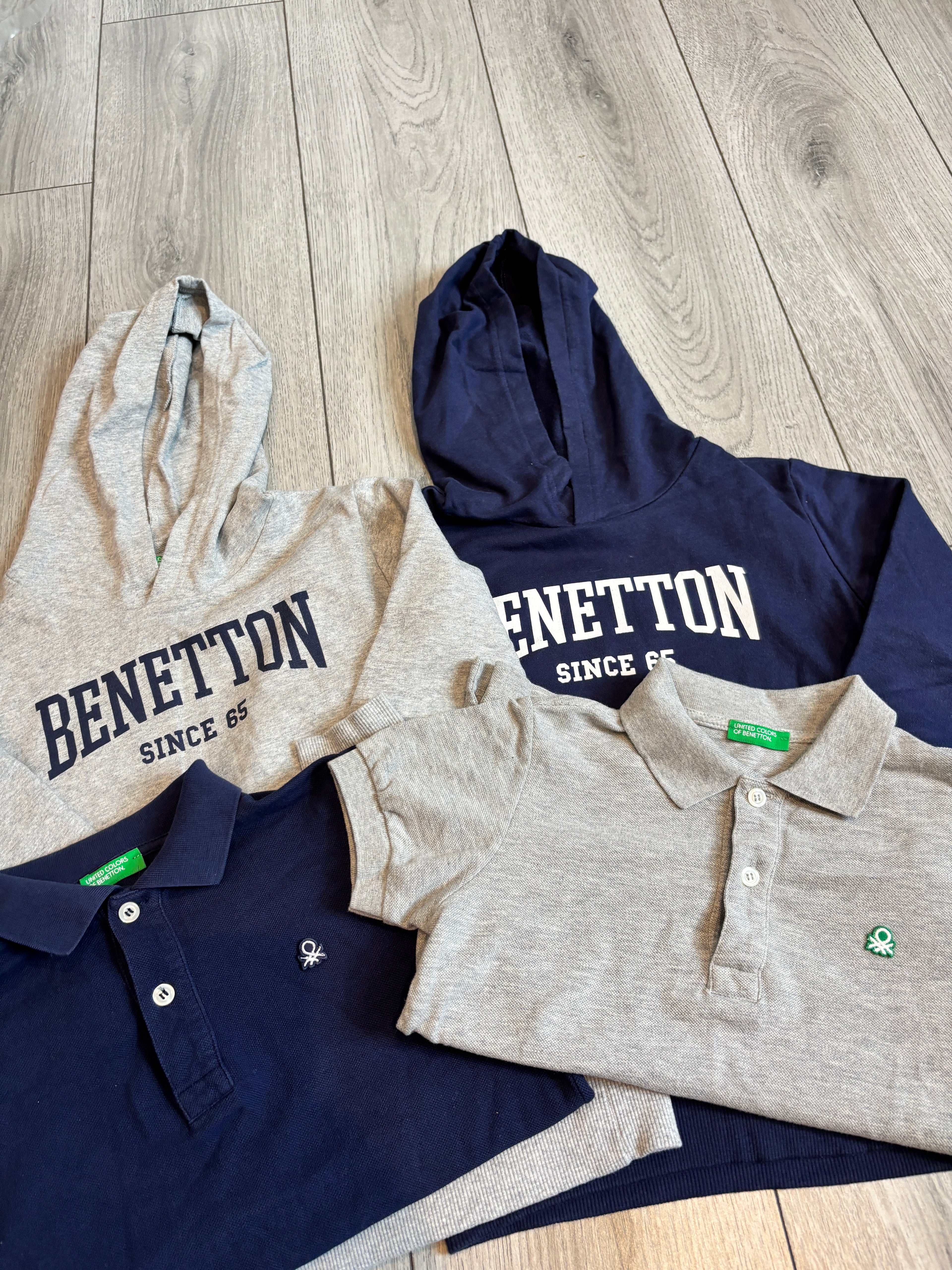 BENITTON HOODIE PACK GREY AND NAVY