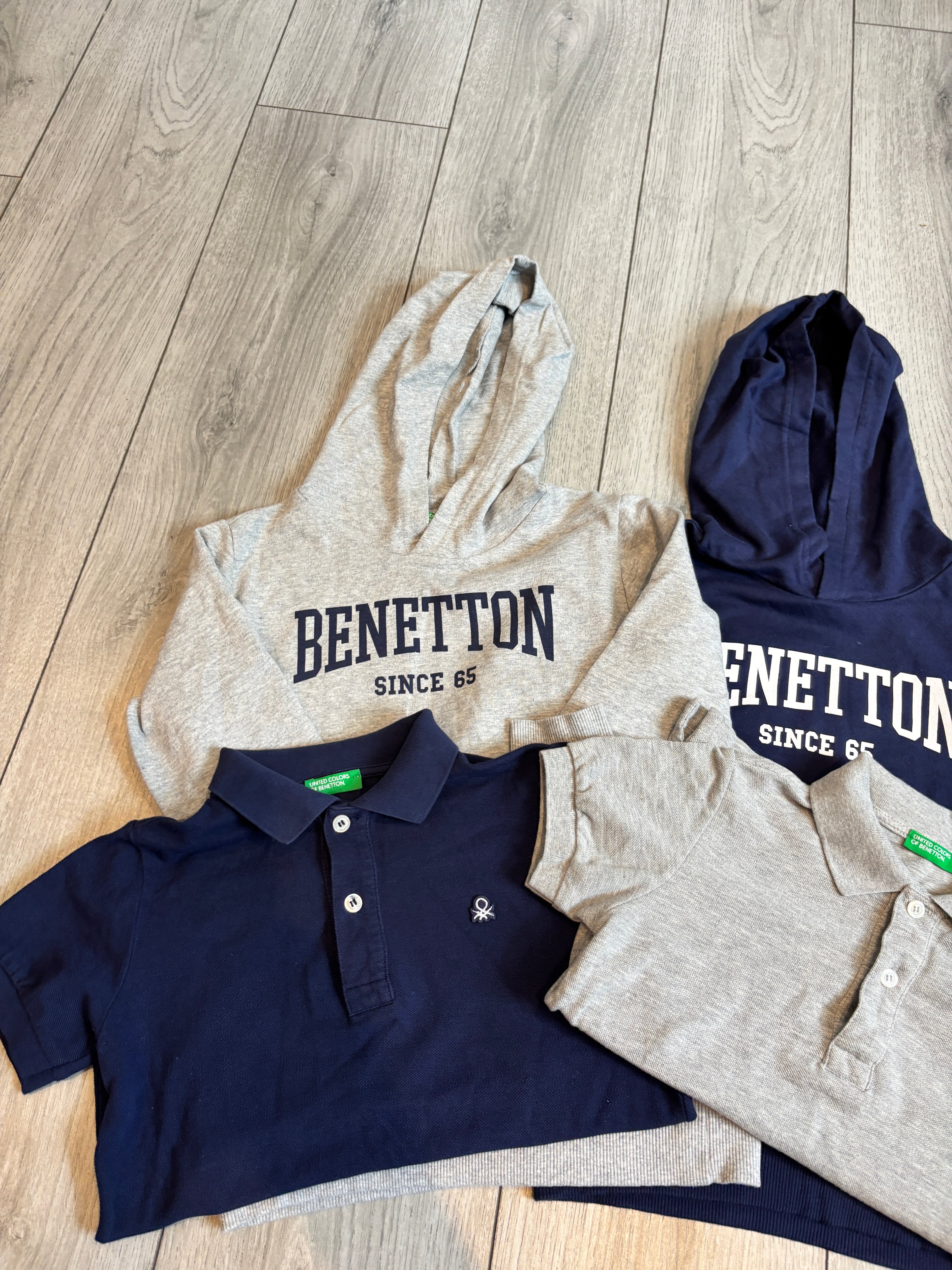 BENITTON HOODIE PACK GREY AND NAVY