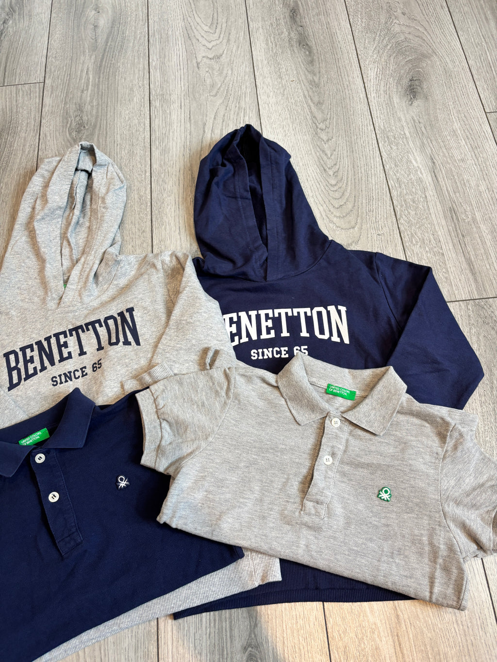 BENITTON HOODIE PACK GREY AND NAVY