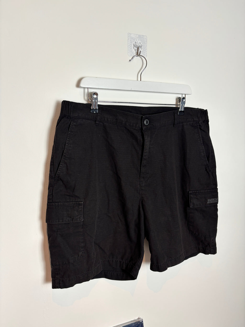 BARBOUR RIP STOP CARGO SHORTS BLACK