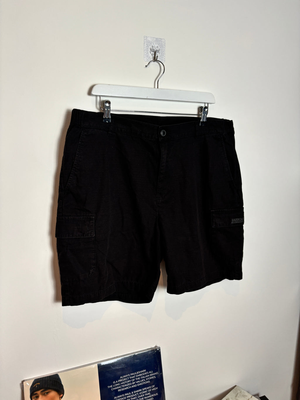 BARBOUR RIP STOP CARGO SHORTS BLACK