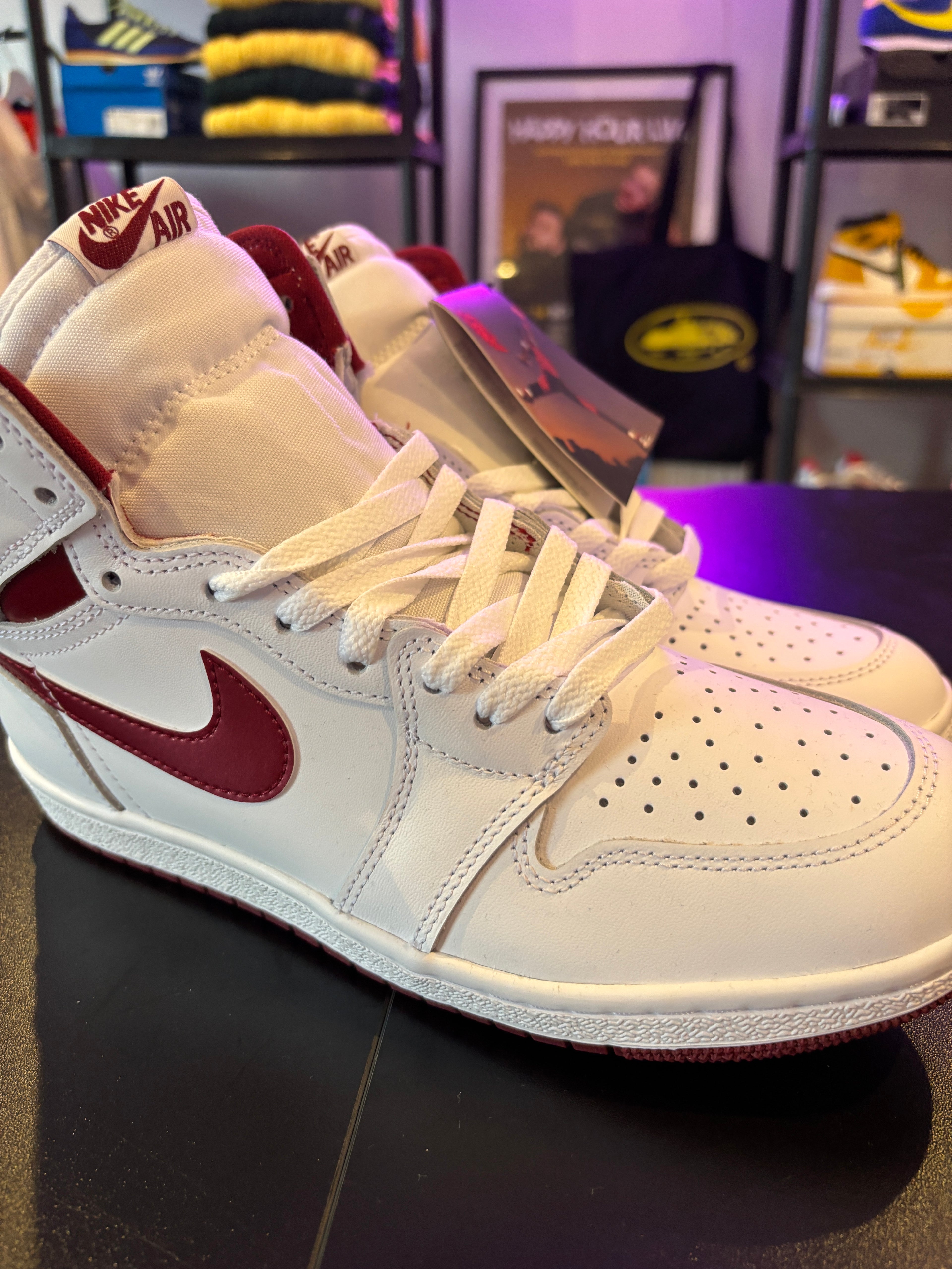 JORDAN 1 RETRO HI '85 OG METALIC BURGANDY