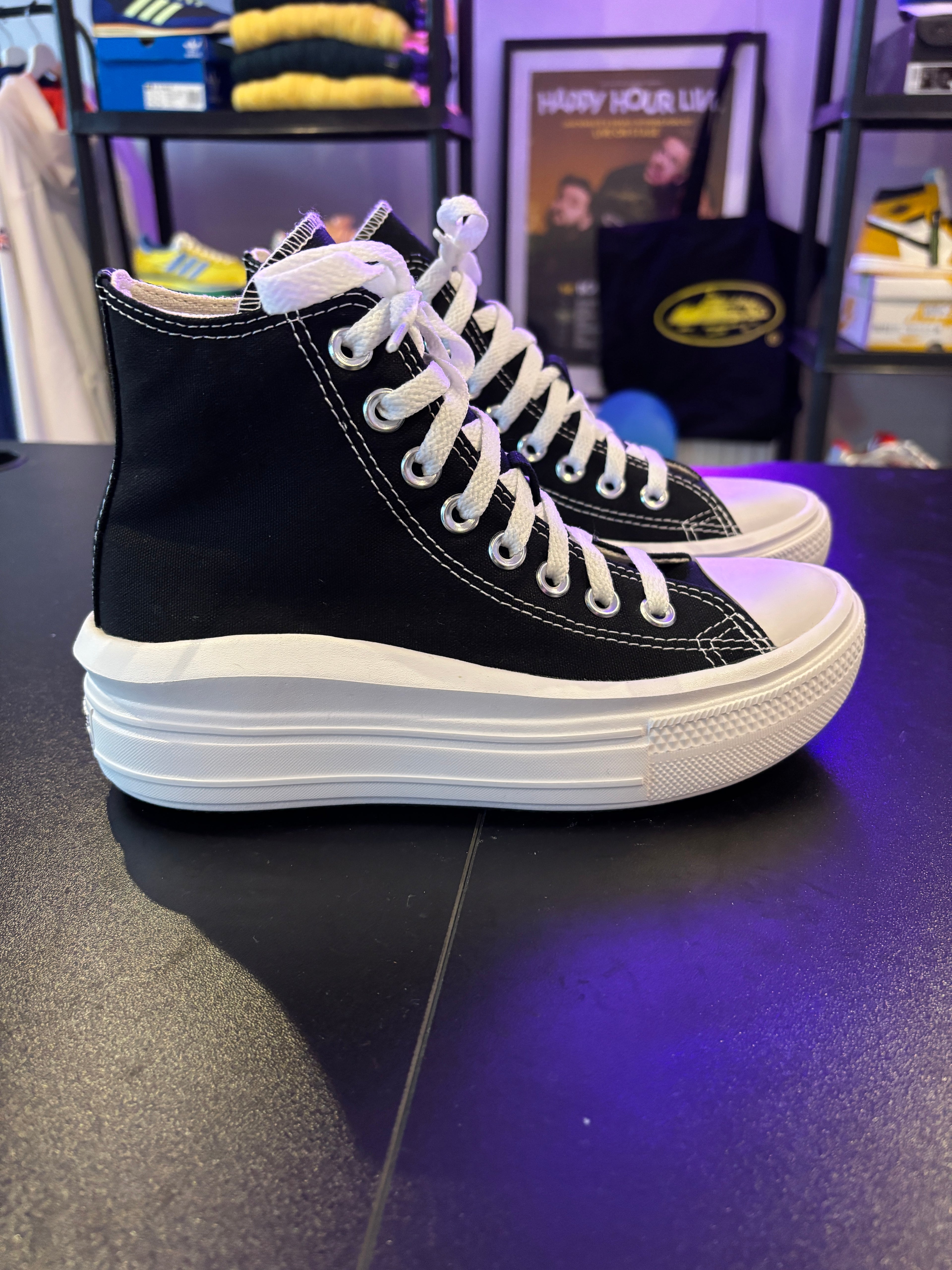 ALL STAR MOVE PLATFORM BLACK WHITE