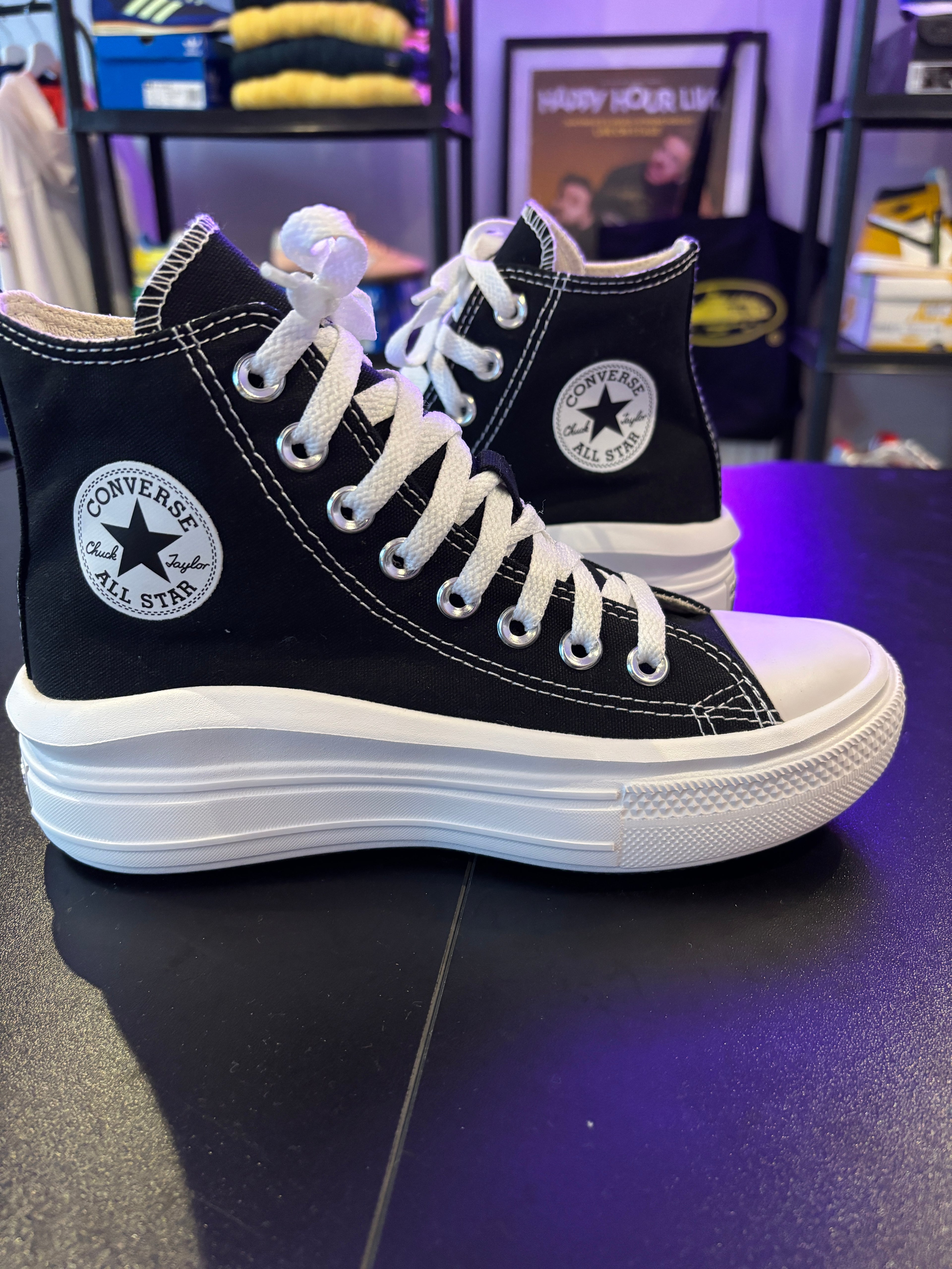 ALL STAR MOVE PLATFORM BLACK WHITE