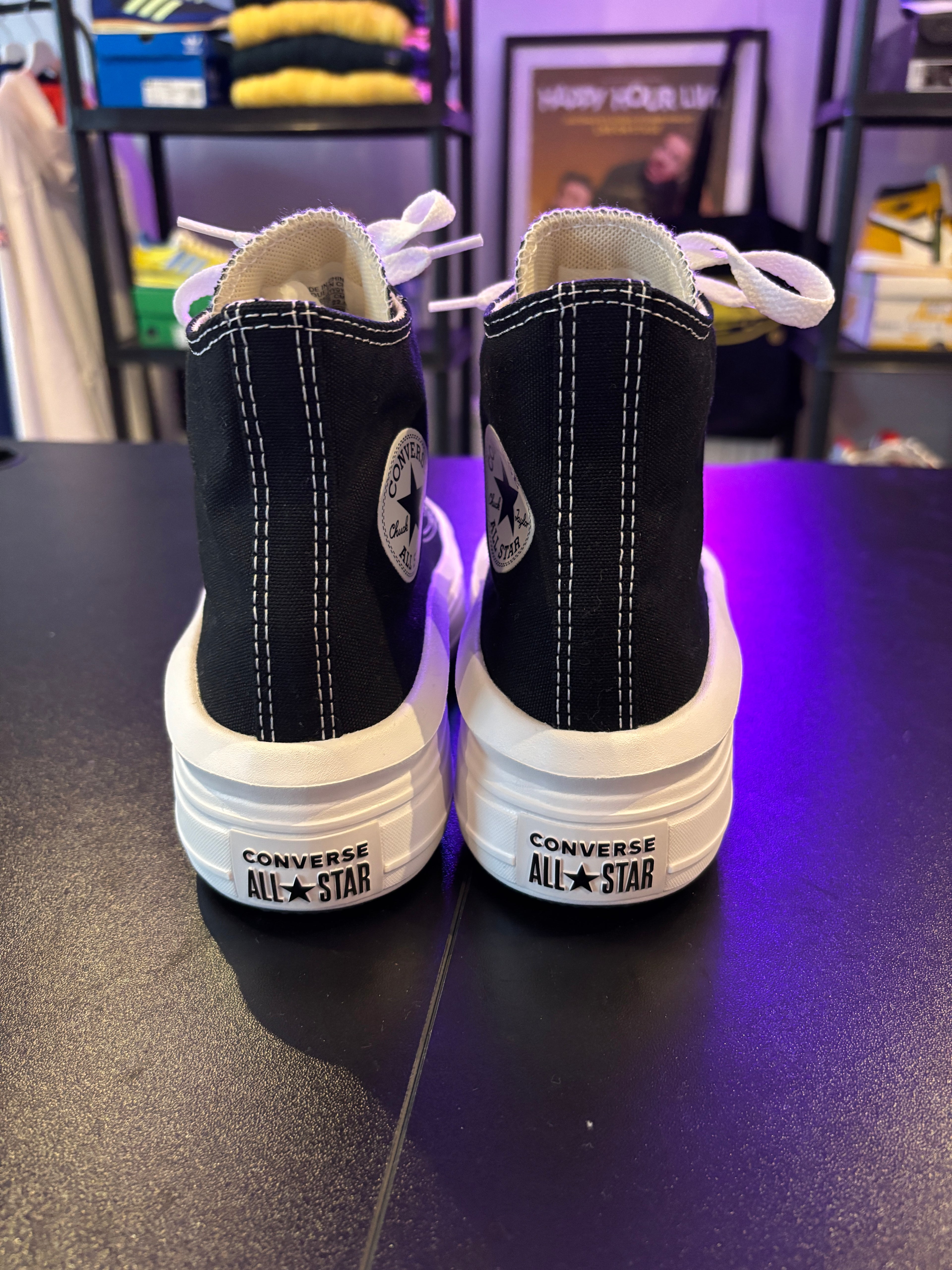ALL STAR MOVE PLATFORM BLACK WHITE
