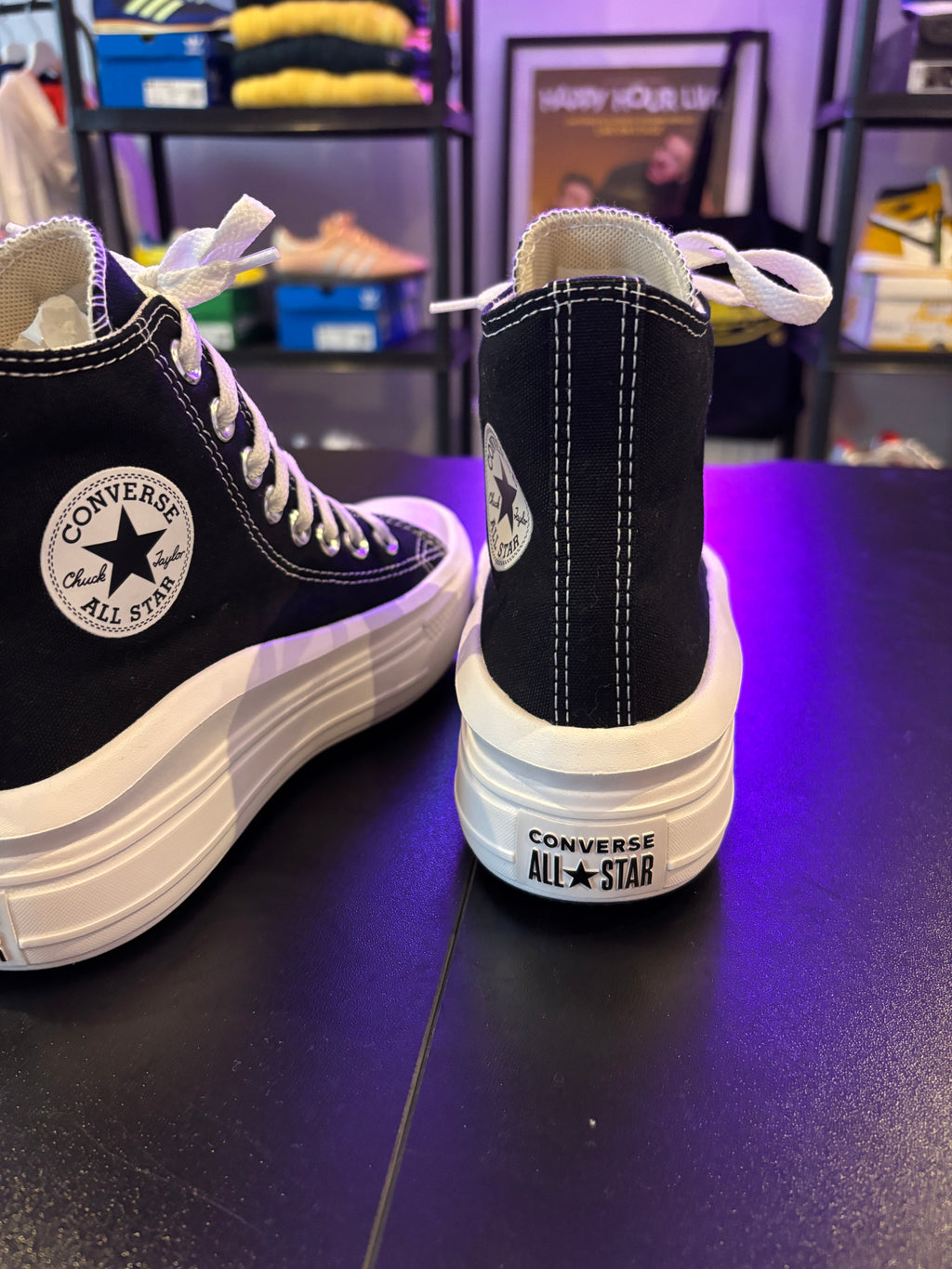 ALL STAR MOVE PLATFORM BLACK WHITE
