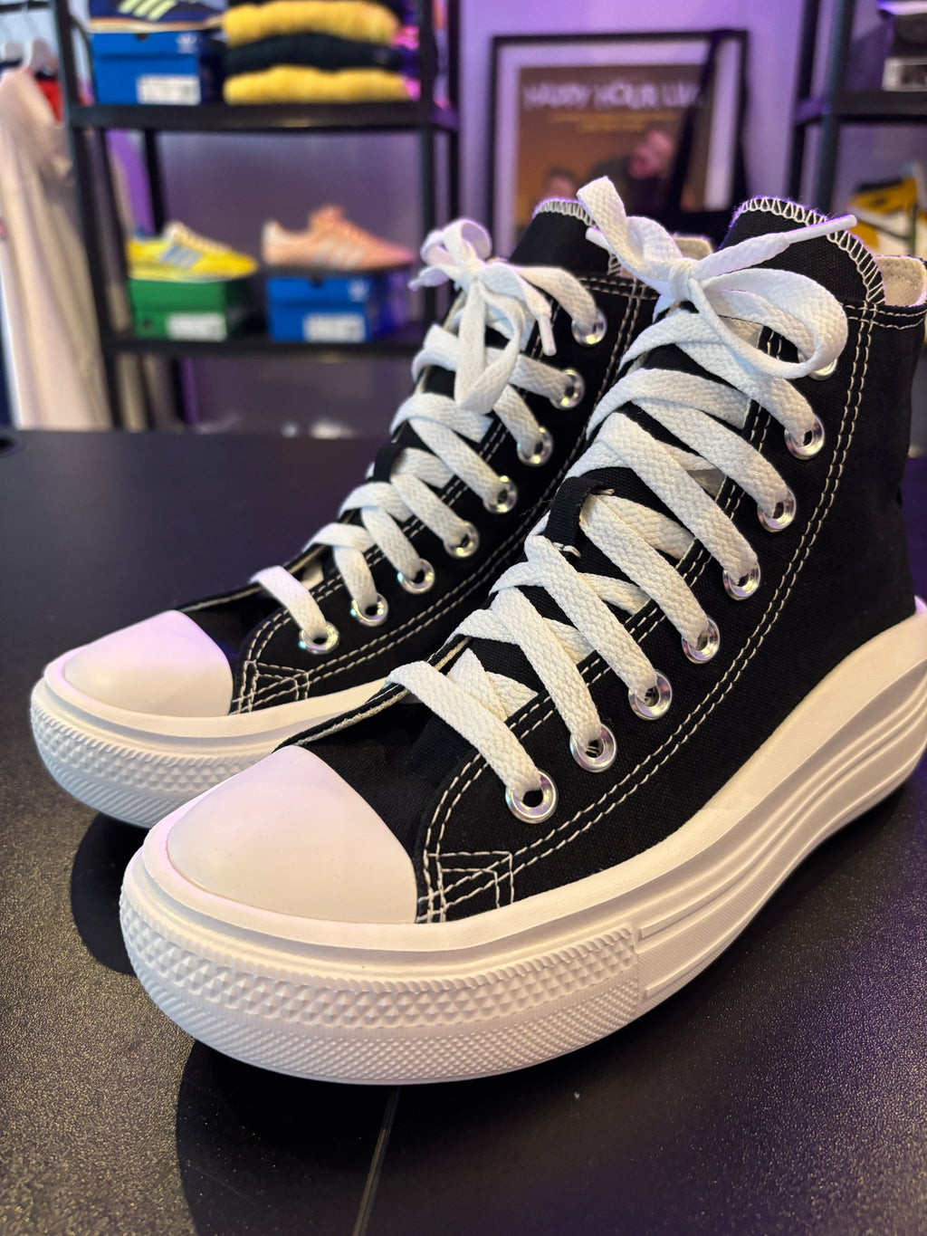 ALL STAR MOVE PLATFORM BLACK WHITE