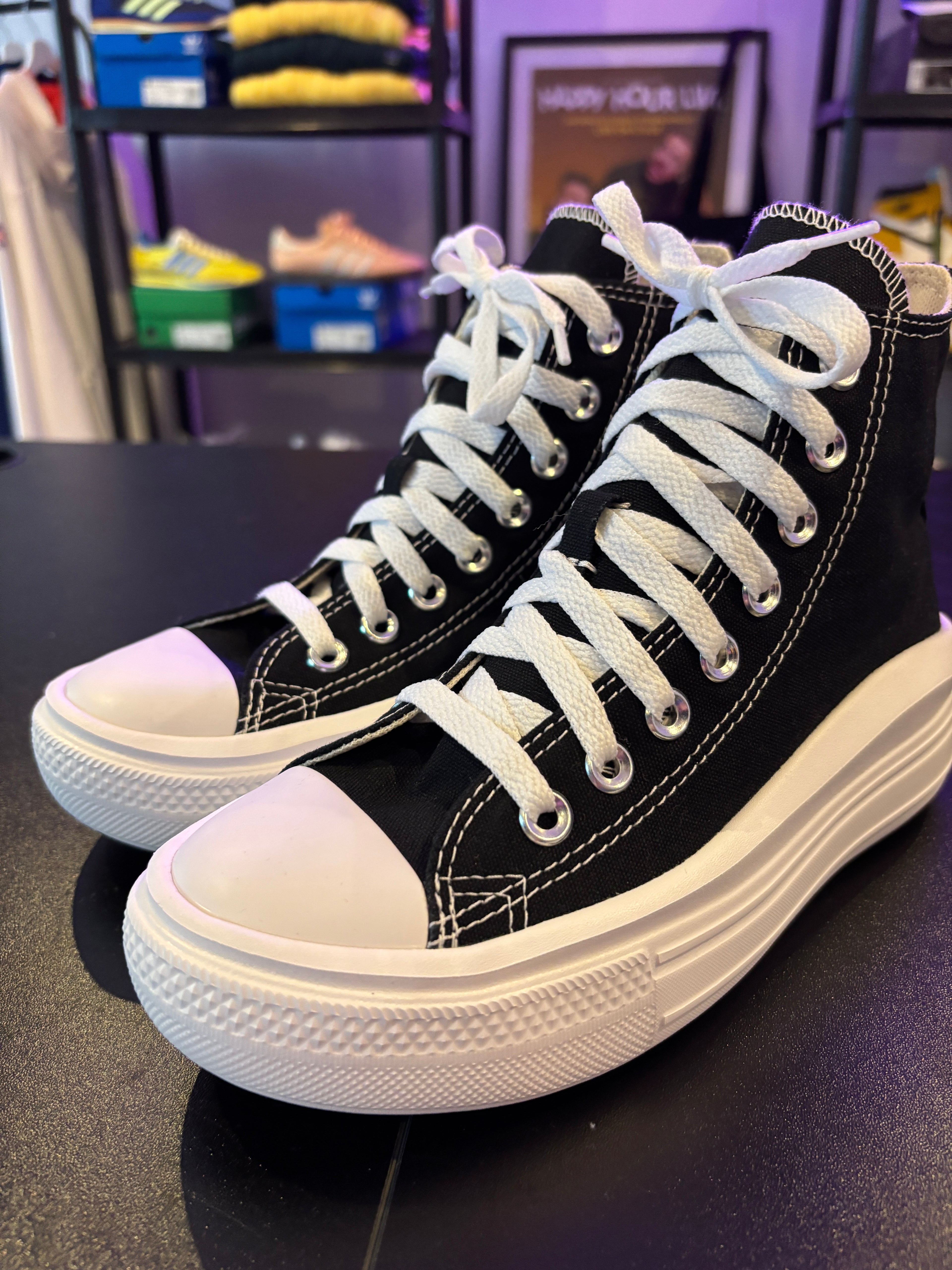 ALL STAR MOVE PLATFORM BLACK WHITE