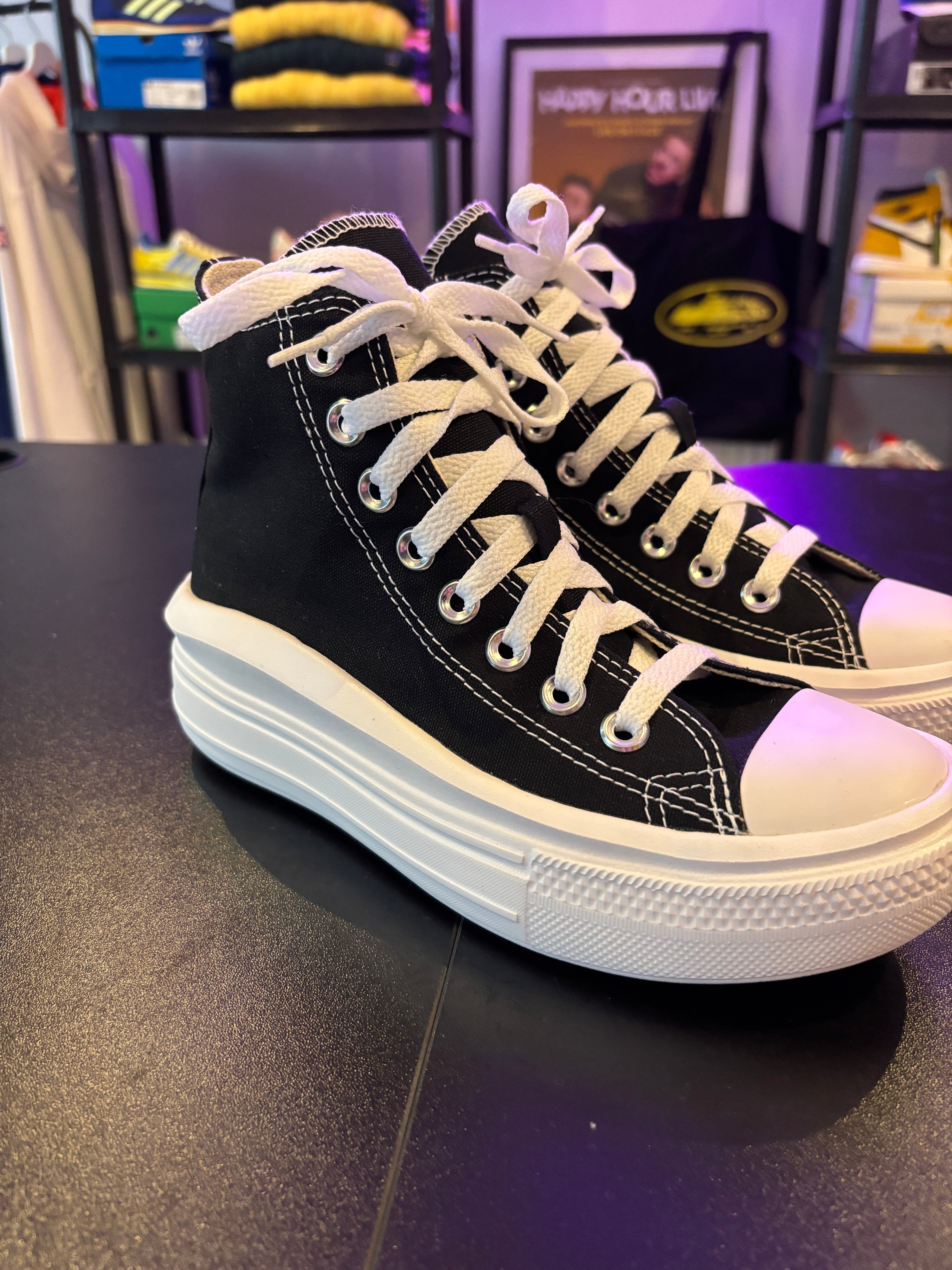 ALL STAR MOVE PLATFORM BLACK WHITE