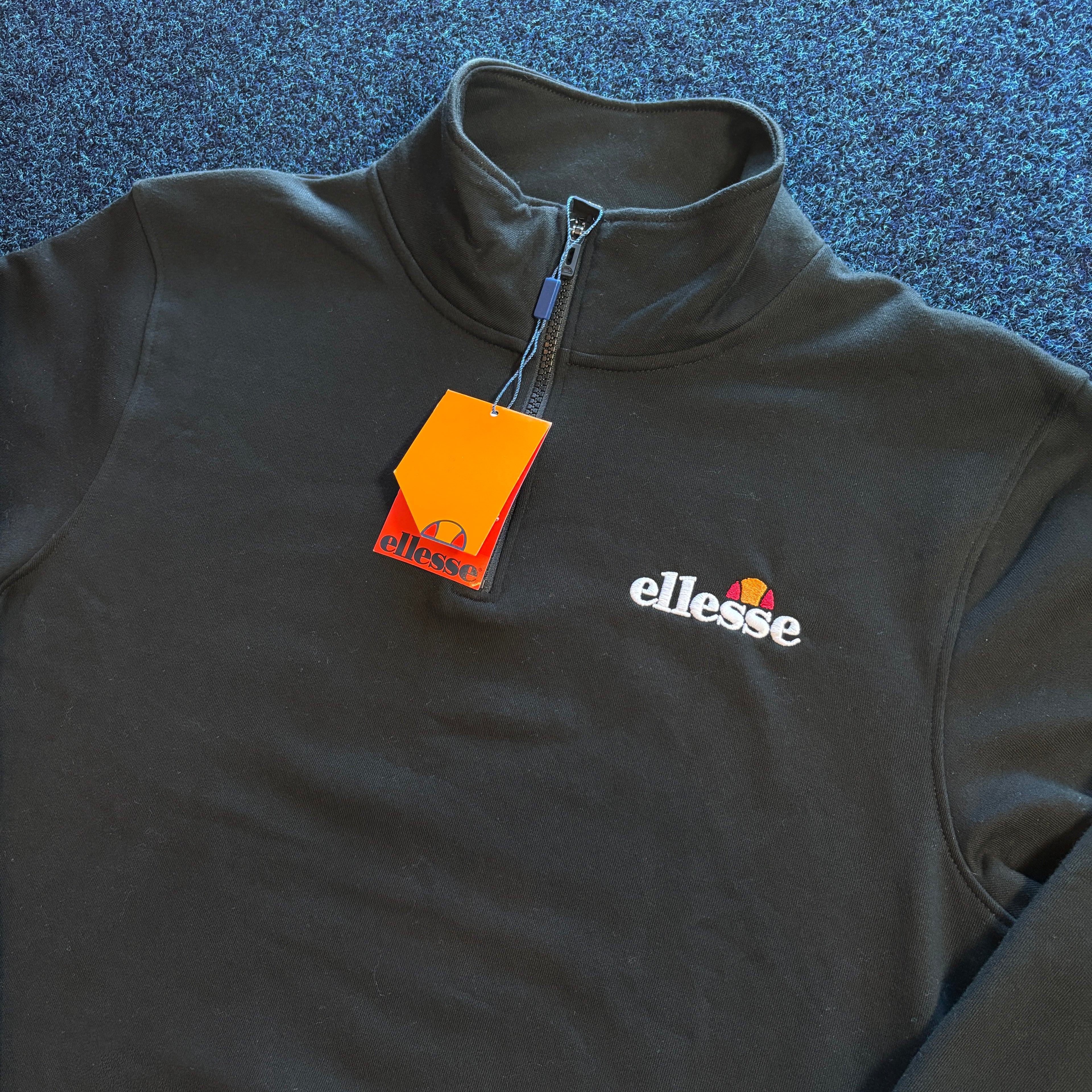 QUARTER ZIP SWEATSHIRT BLACK