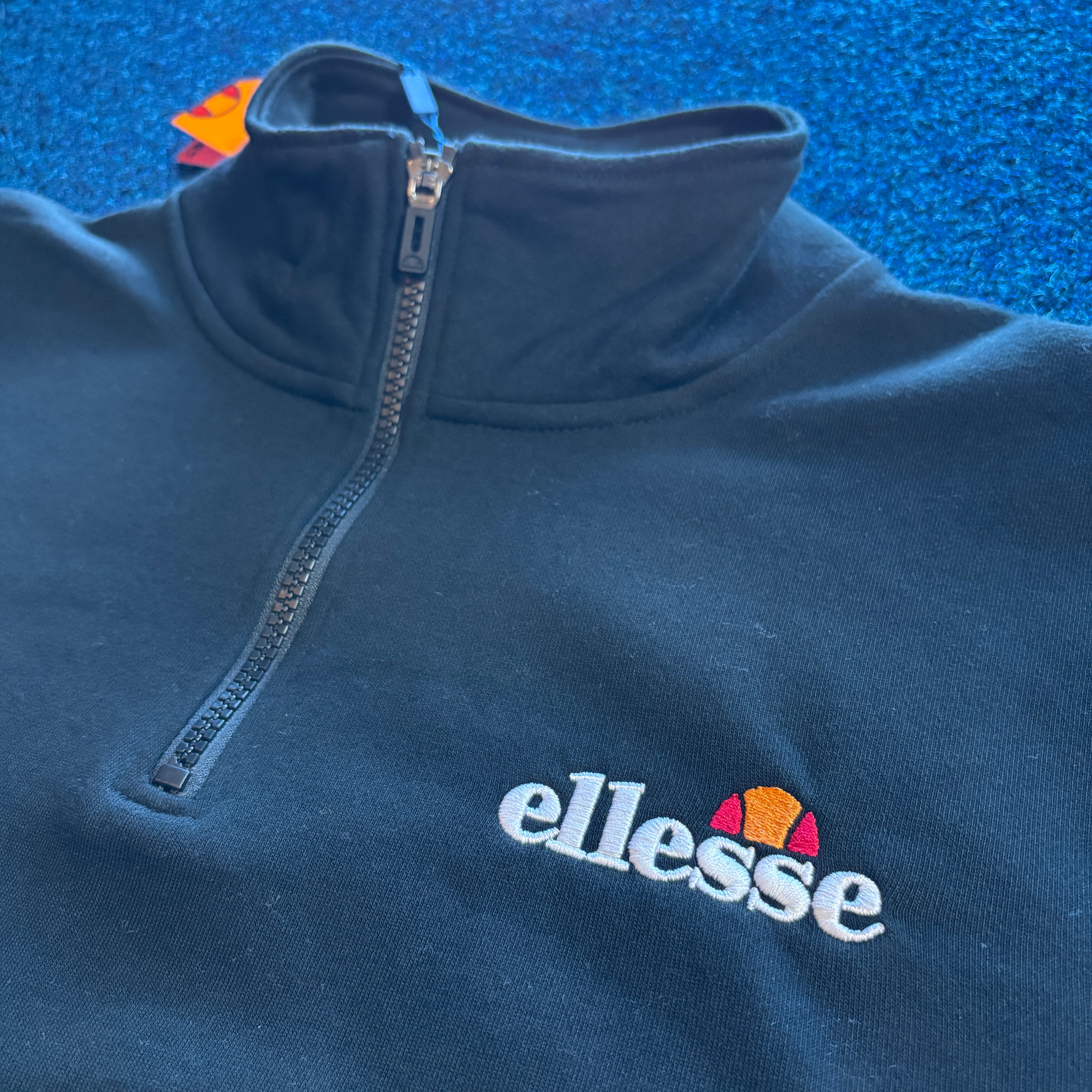 QUARTER ZIP SWEATSHIRT BLACK