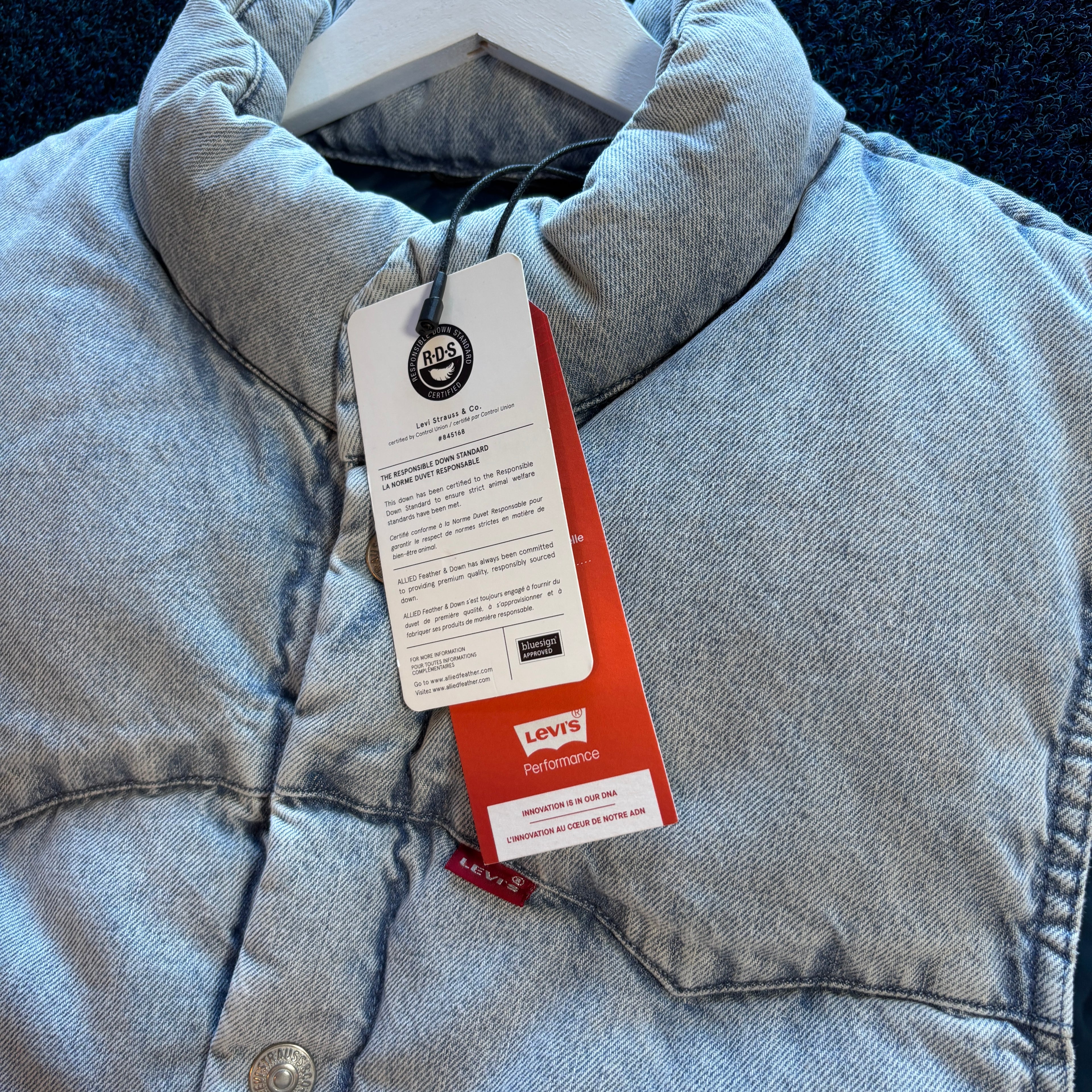 WESTERN SUPER DOWN GILET DENIM