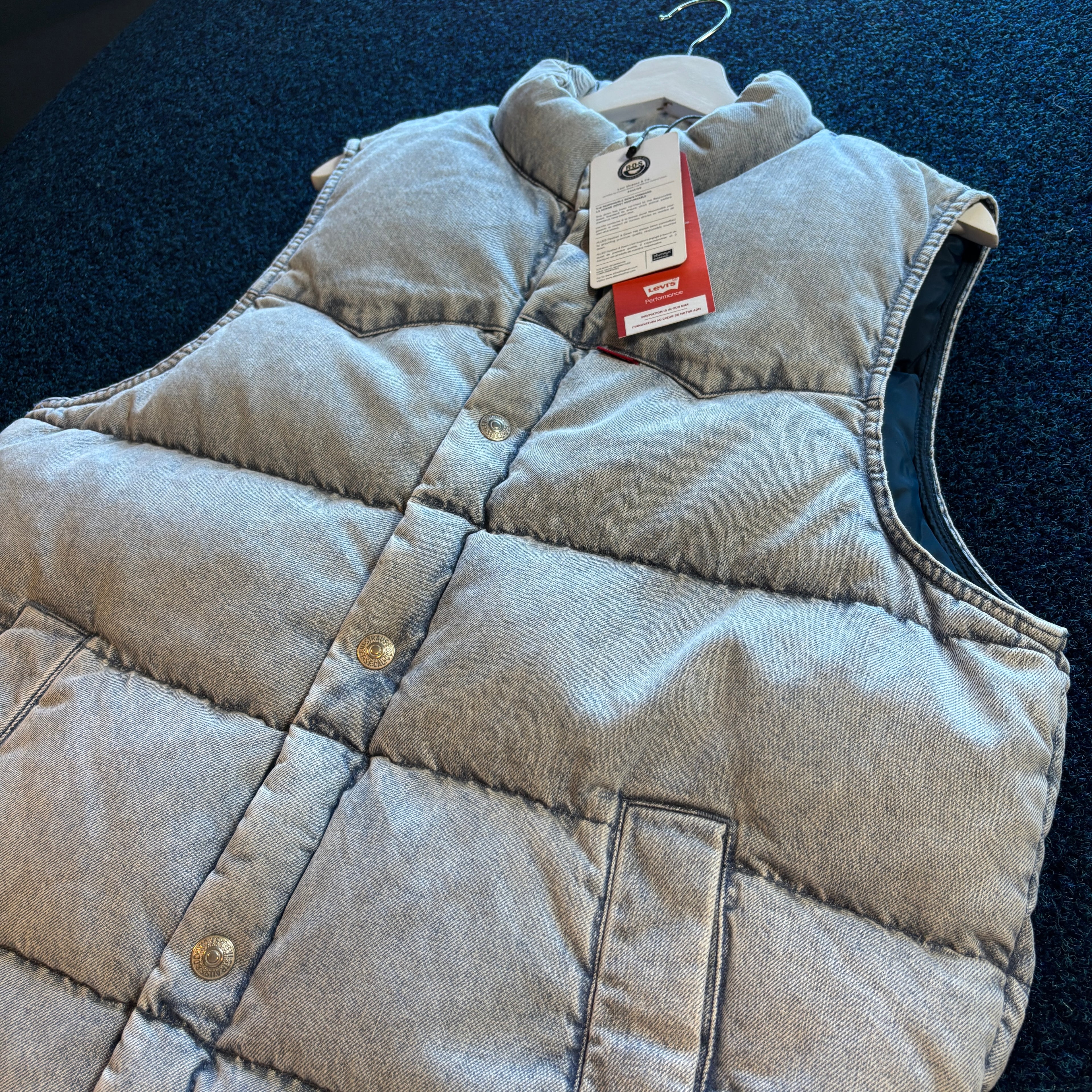 WESTERN SUPER DOWN GILET DENIM