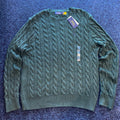 CHUNKY CABLE KNIT DARK GREEN