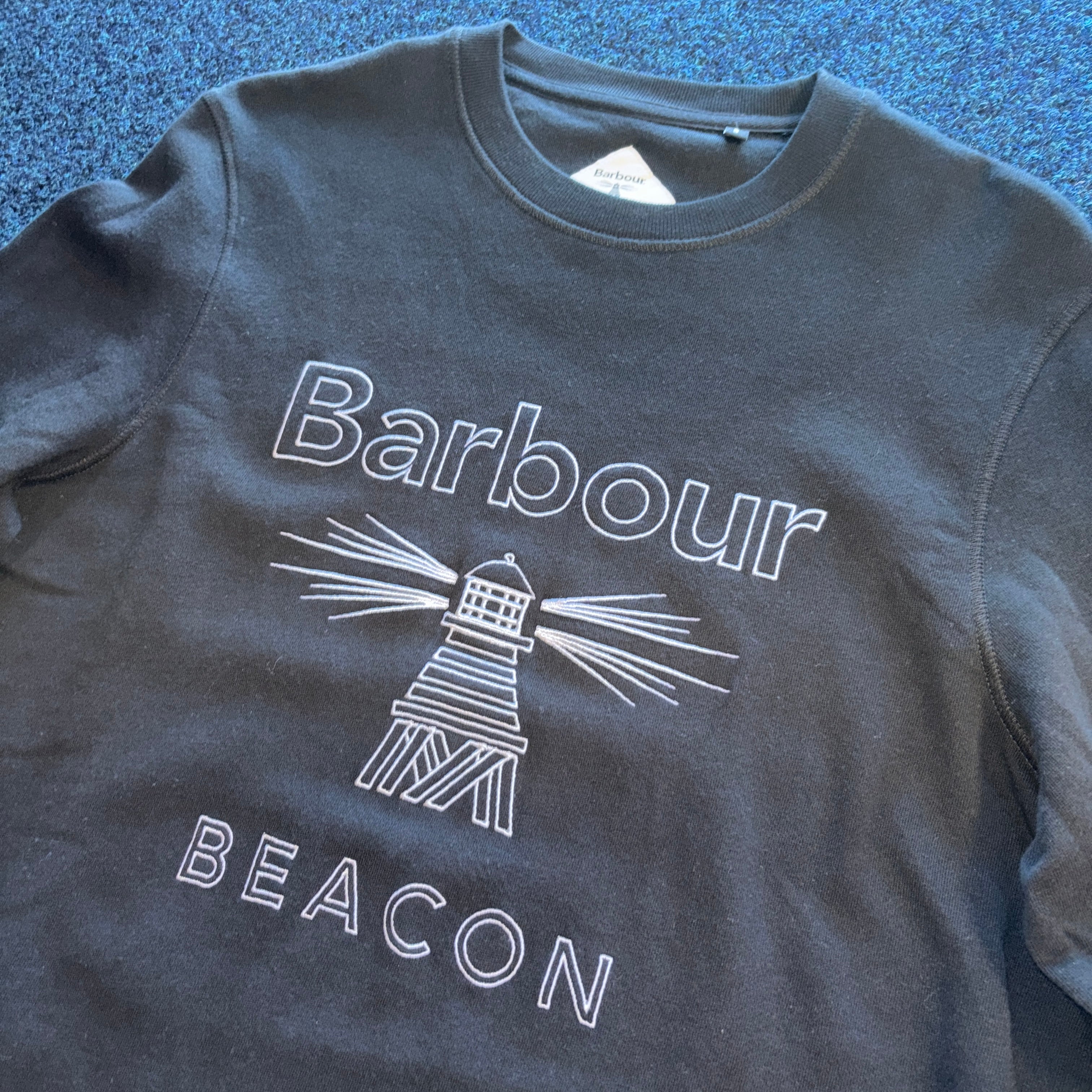 BEACON EMBROIDERED SWEATSHIRT BLACK
