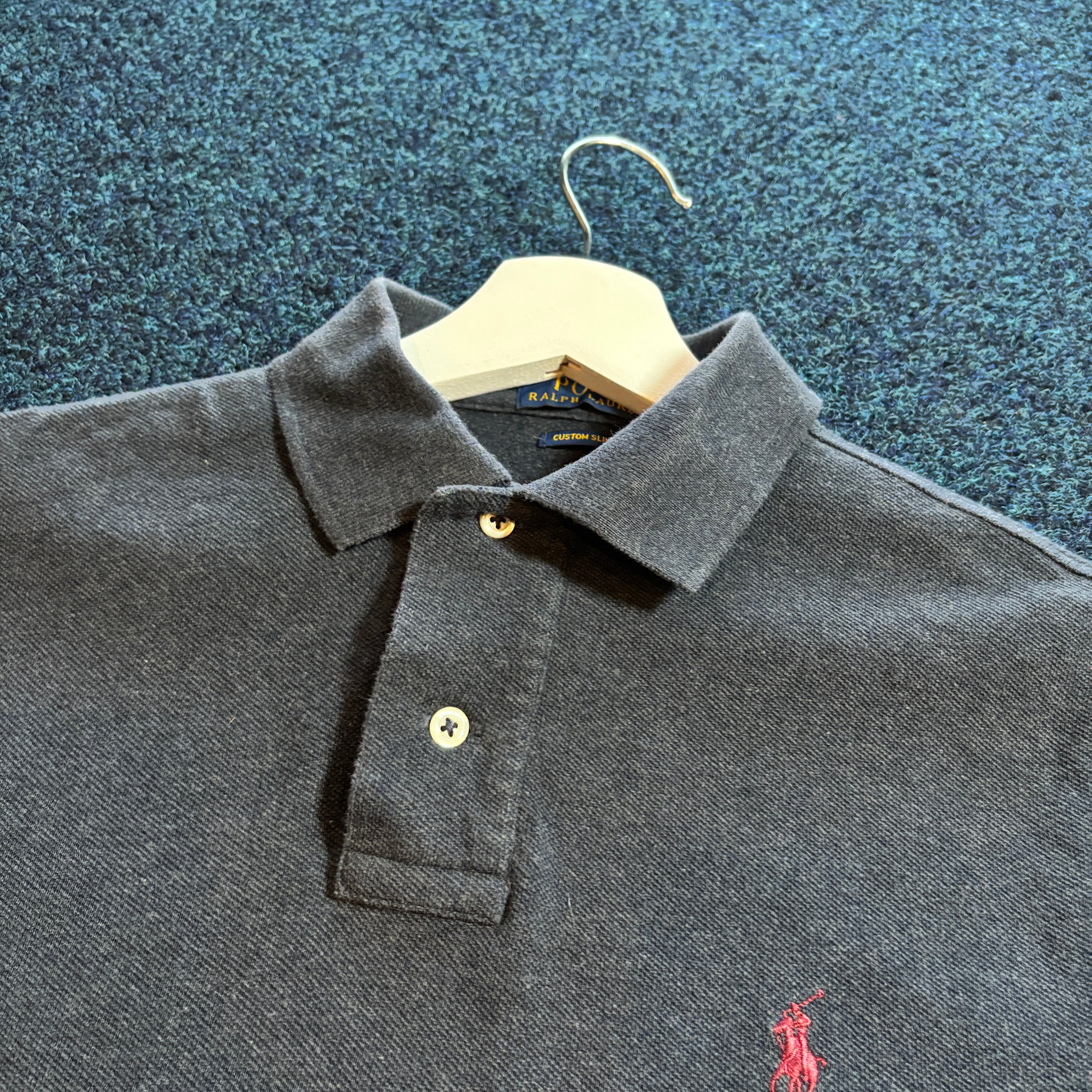 RL POLO SHIRT CHAMBRAY NAVY