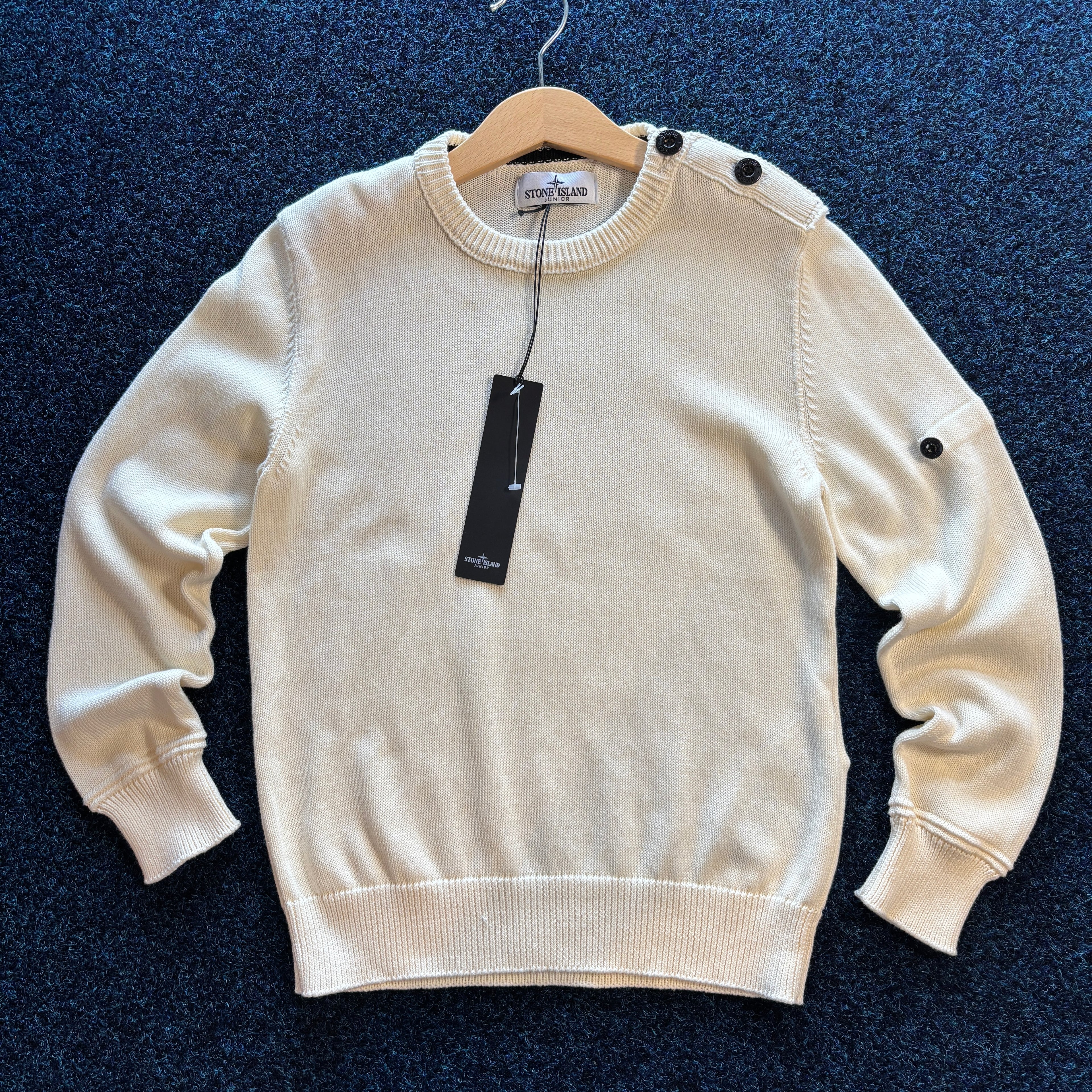 SI CHUNKY BUTTON NECK JUMPER CREAM