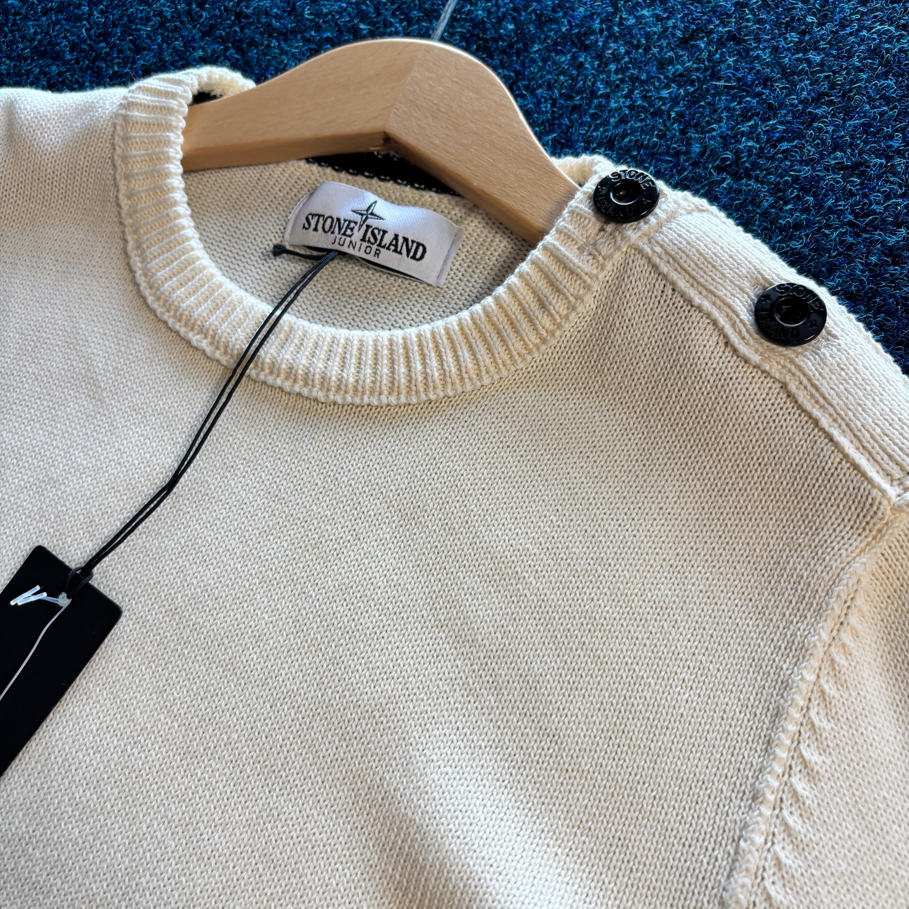 SI CHUNKY BUTTON NECK JUMPER CREAM