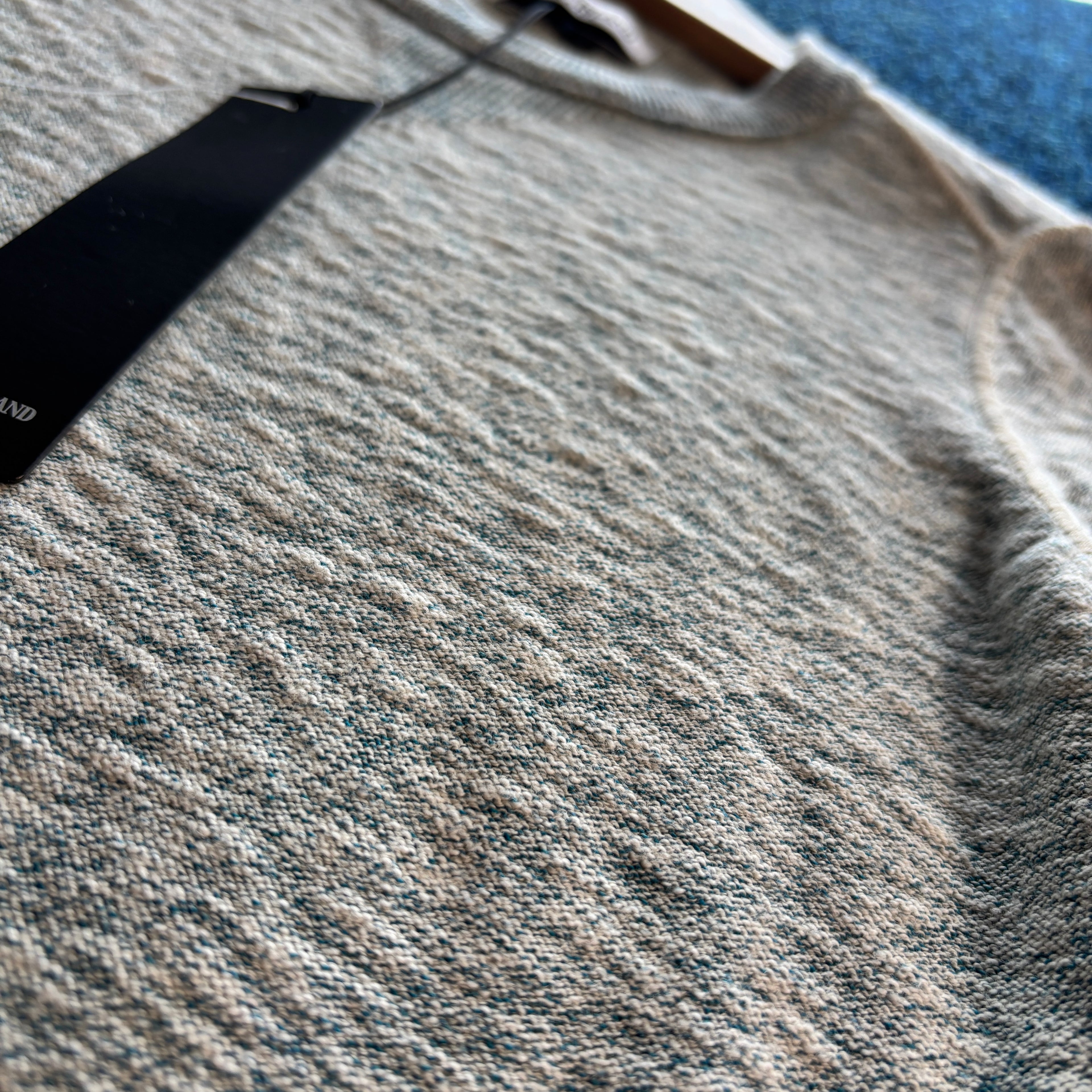 SI MULTI WOVEN CREW NECK JUMPER BLUE/WHITE