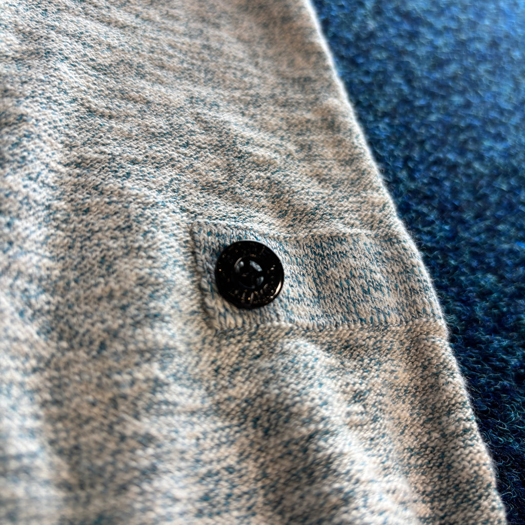 SI MULTI WOVEN CREW NECK JUMPER BLUE/WHITE