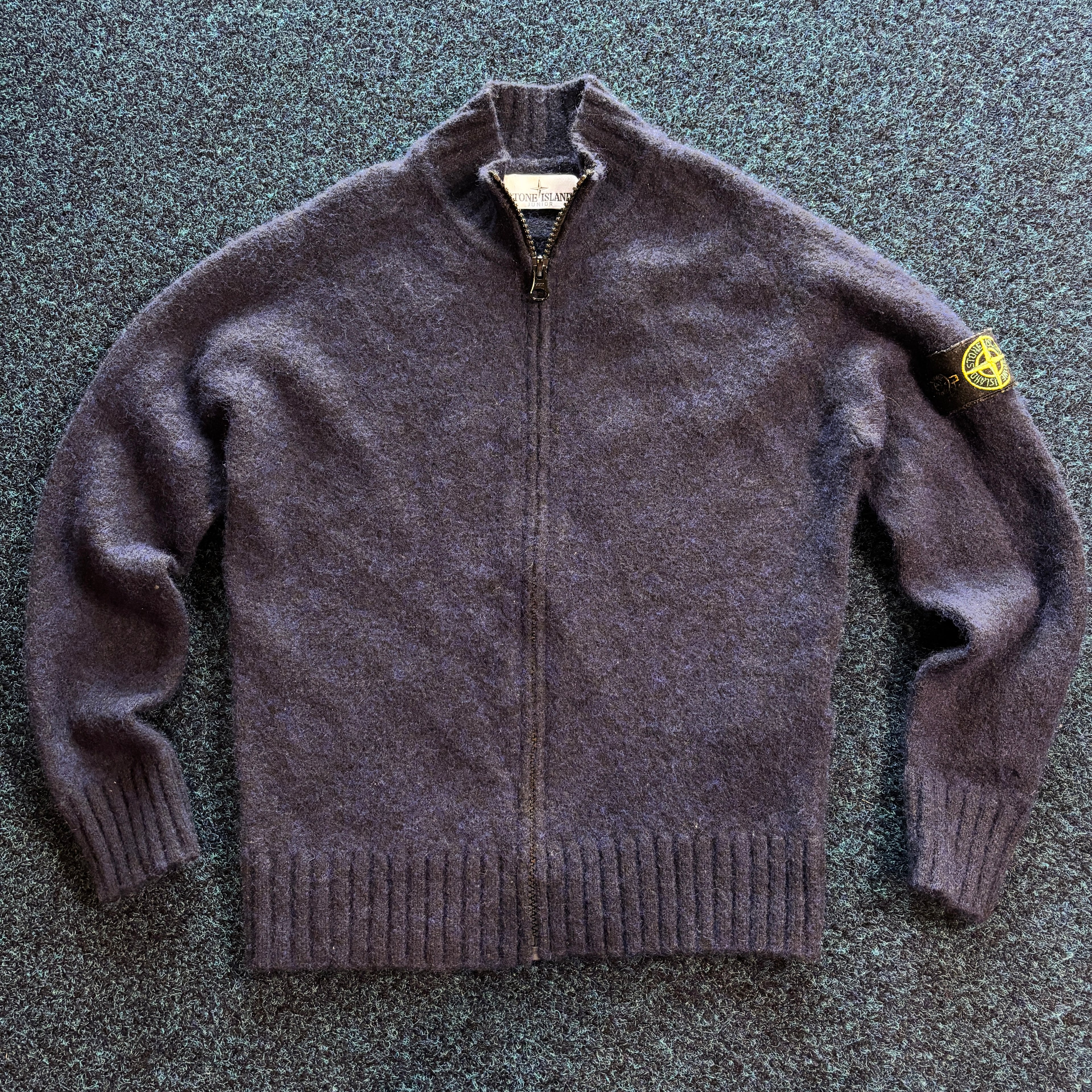 SI CHUNKY ZIP THRUGH KNIT NAVY