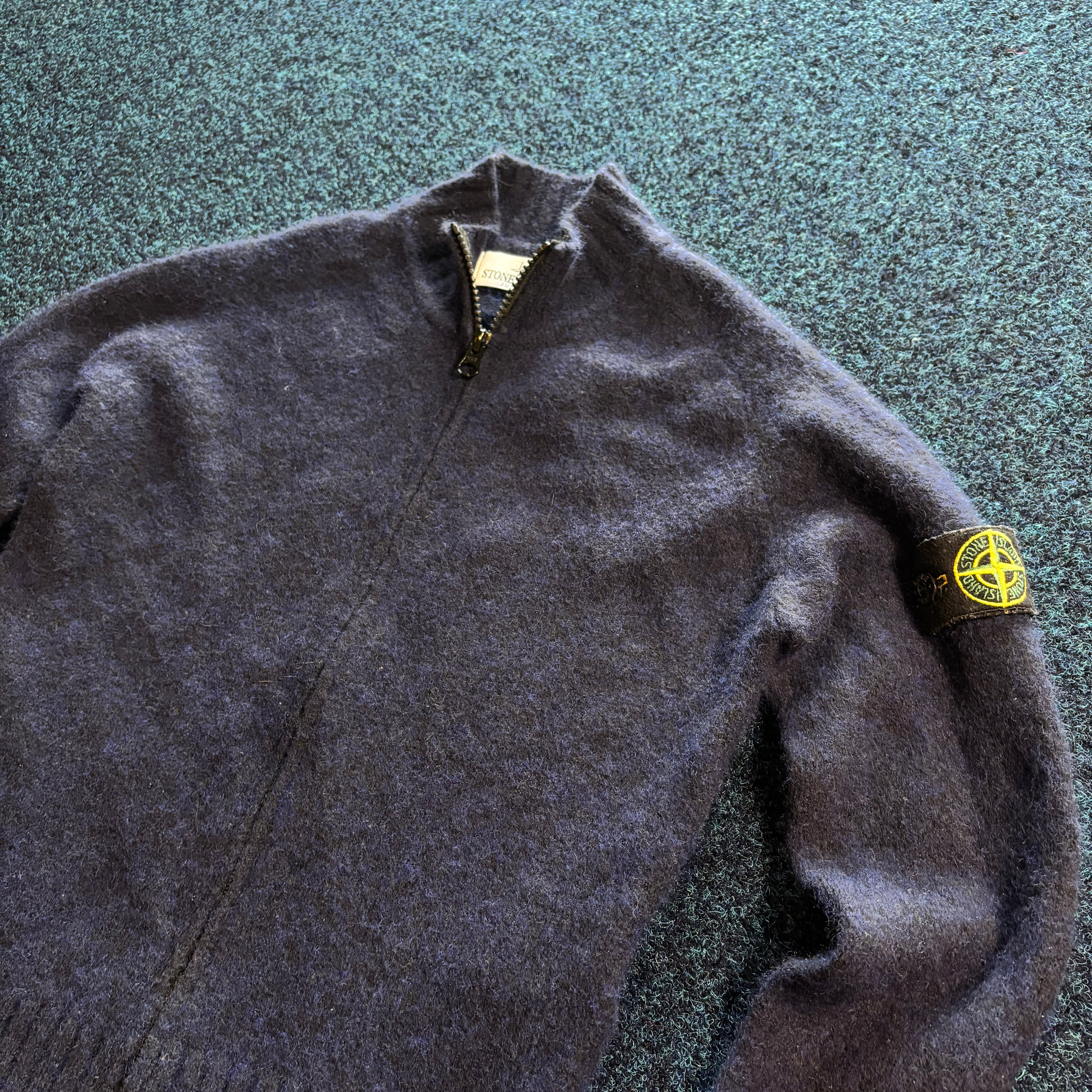 SI CHUNKY ZIP THRUGH KNIT NAVY