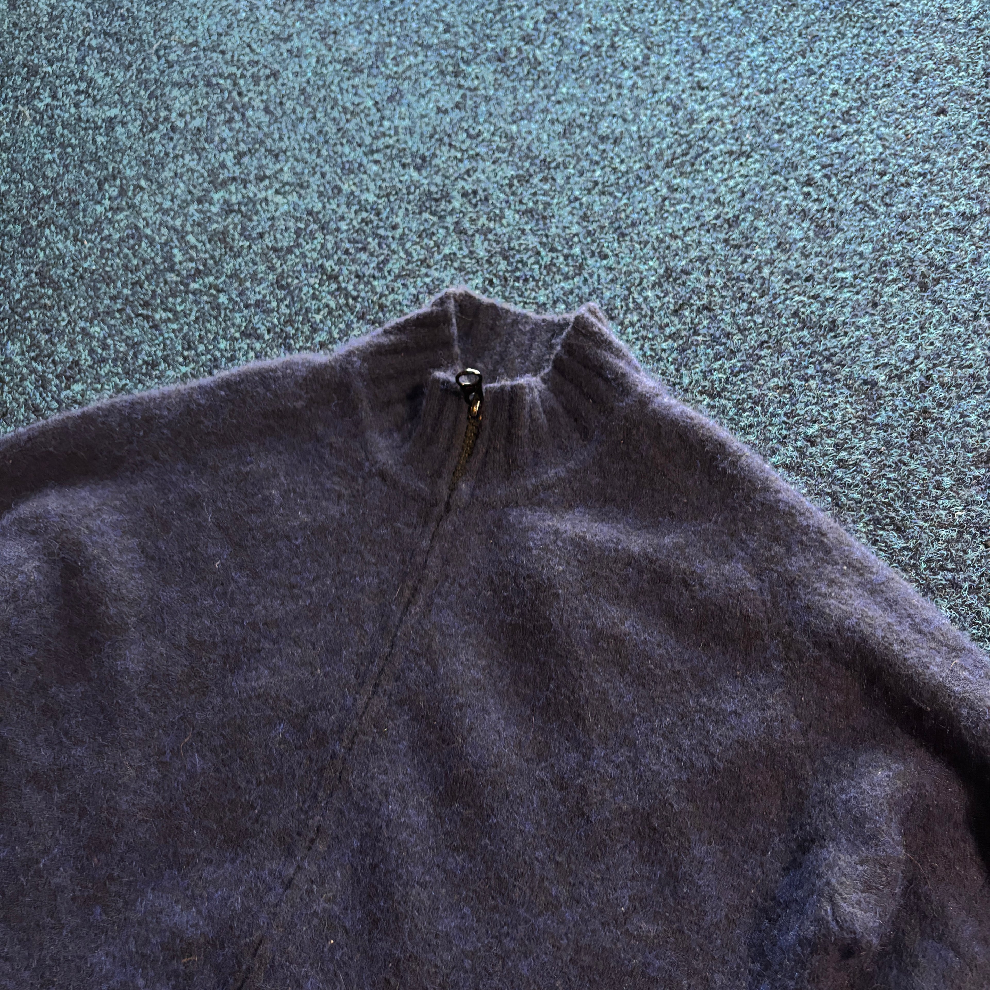 SI CHUNKY ZIP THRUGH KNIT NAVY