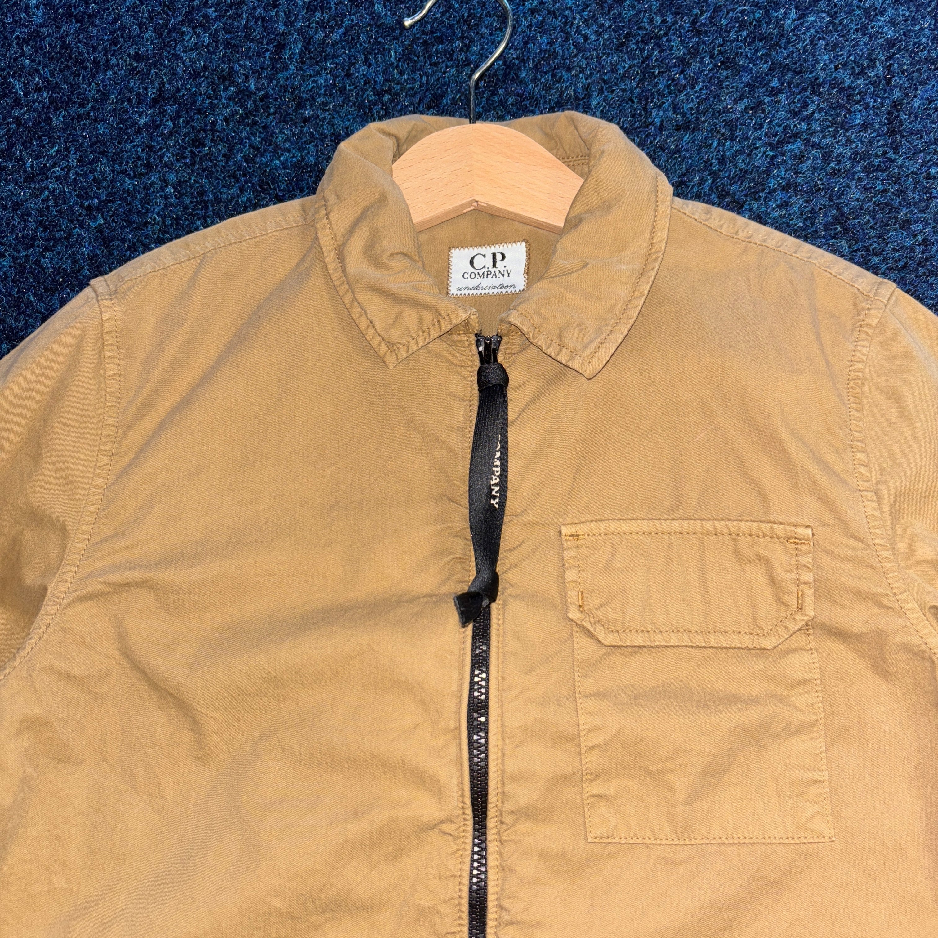 ARM LENS GARBADINE OVER SHIRT BEIGE