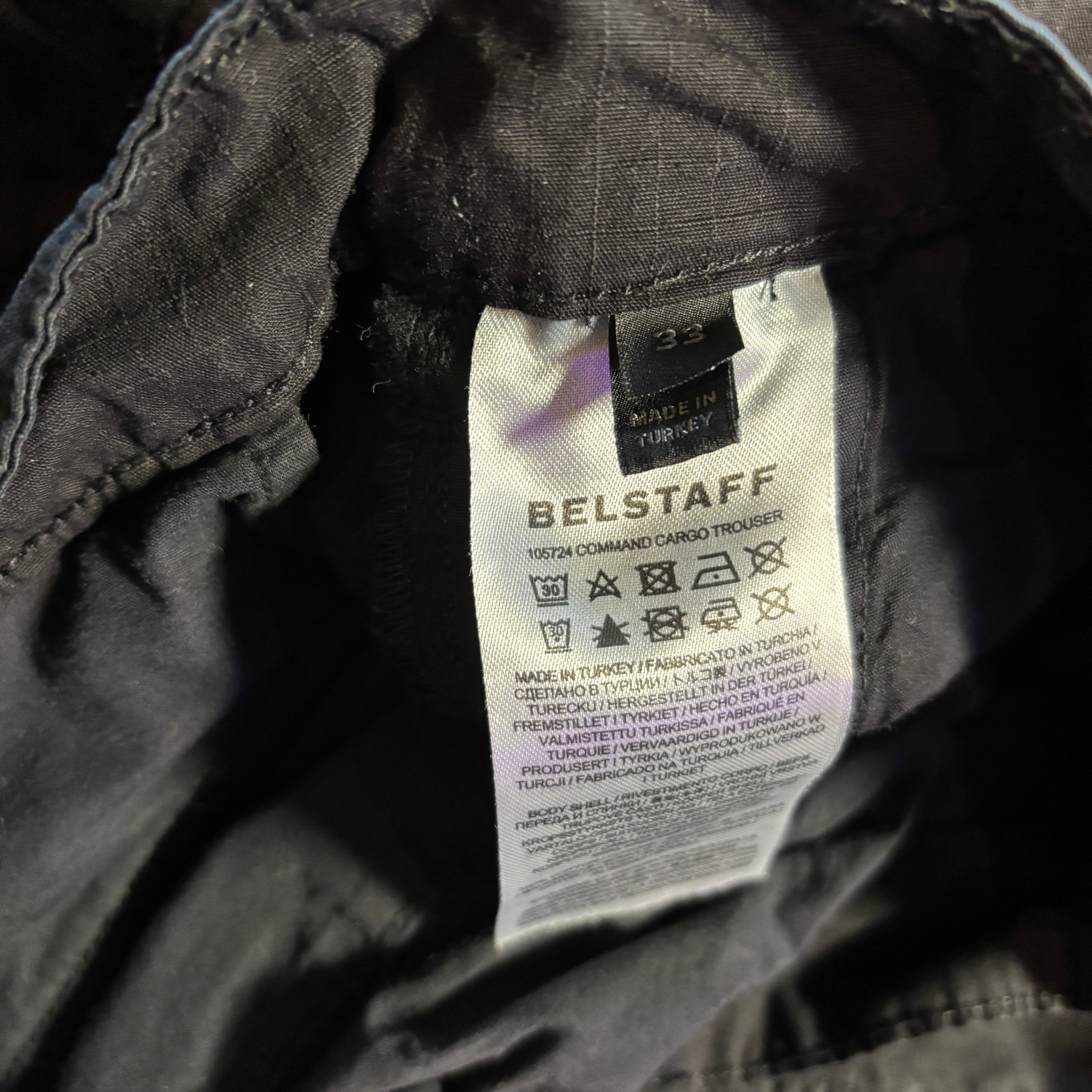B STAFF RIPSTOP CARGOS BLACK