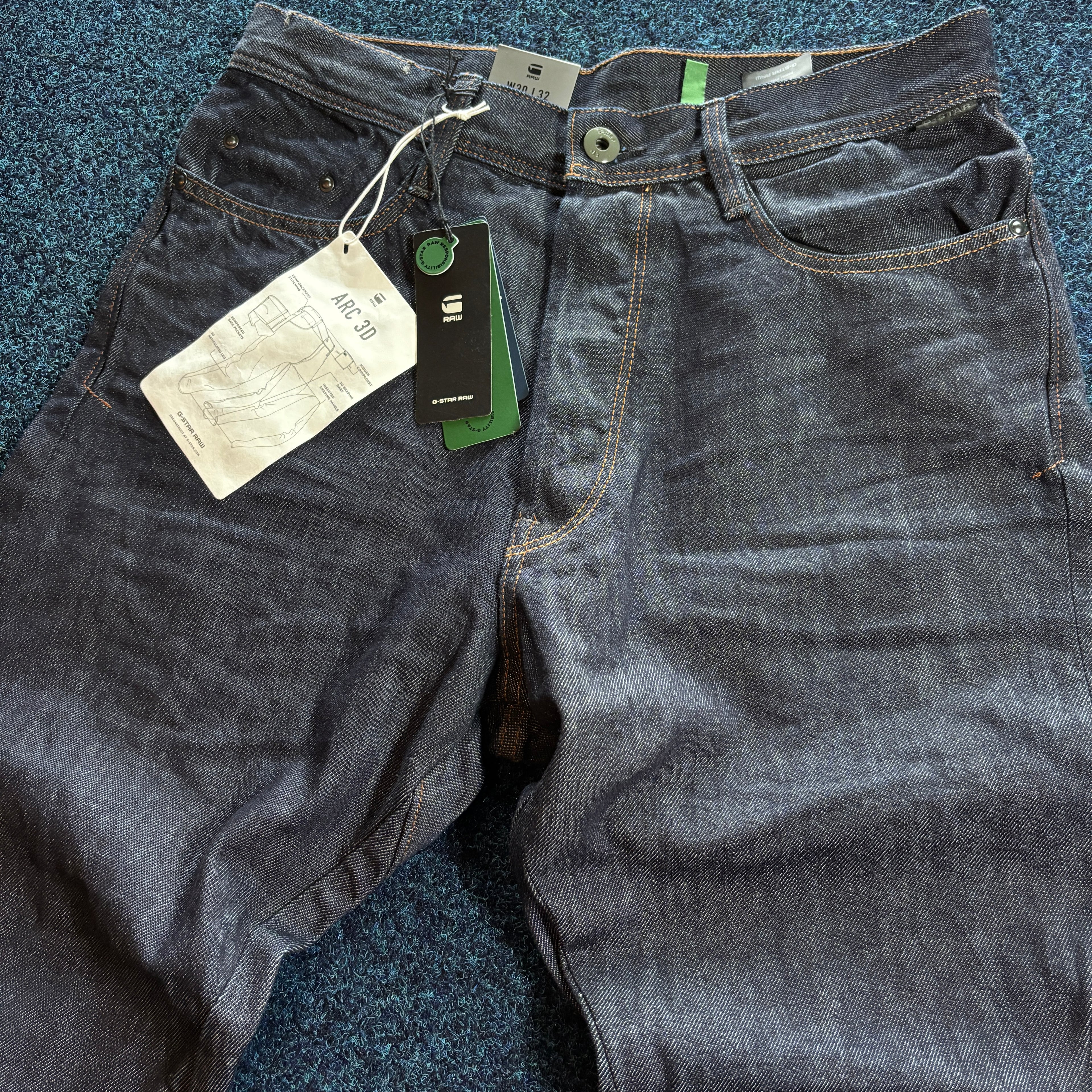 ARC 3D RAW DENIM