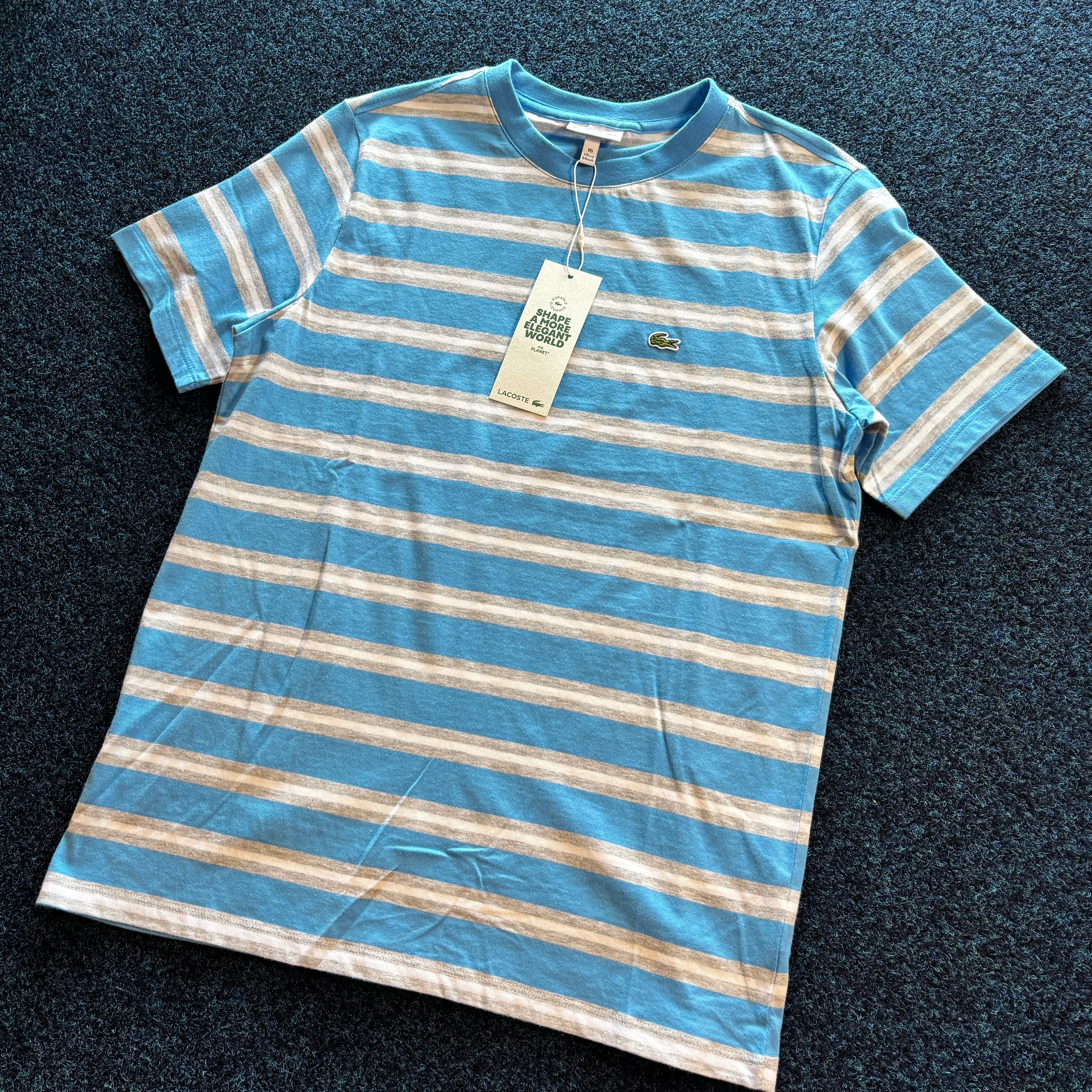 CROC STRIPE T SHIRT BLUE