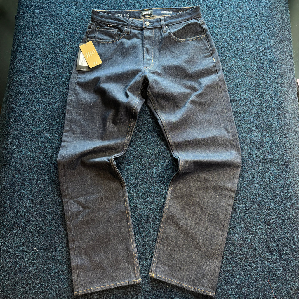 BOSS REGULAR FIT RAW JEANS