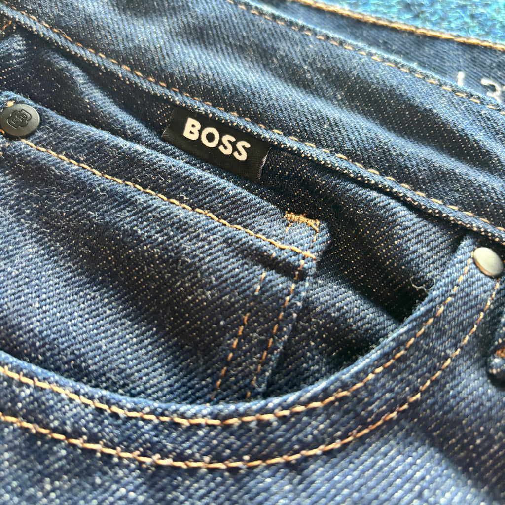 BOSS REGULAR FIT RAW JEANS