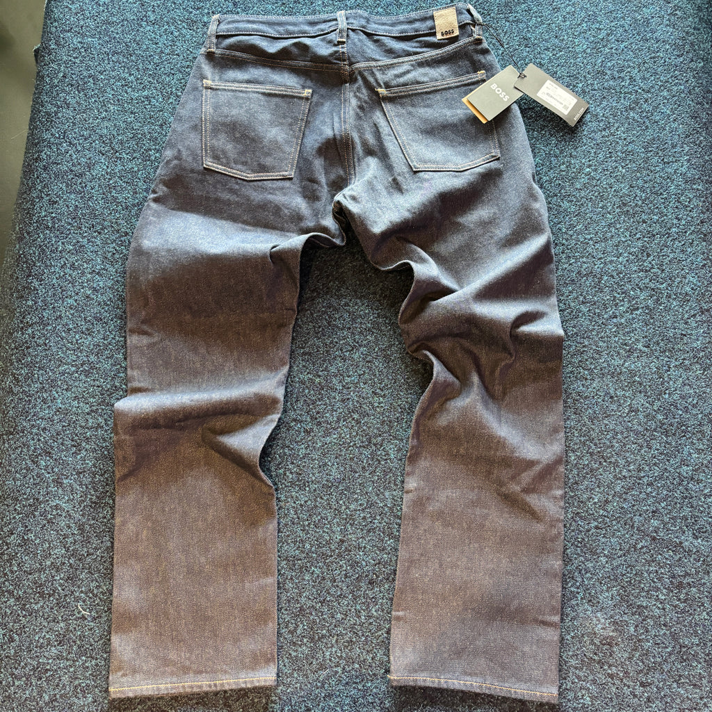 BOSS REGULAR FIT RAW JEANS