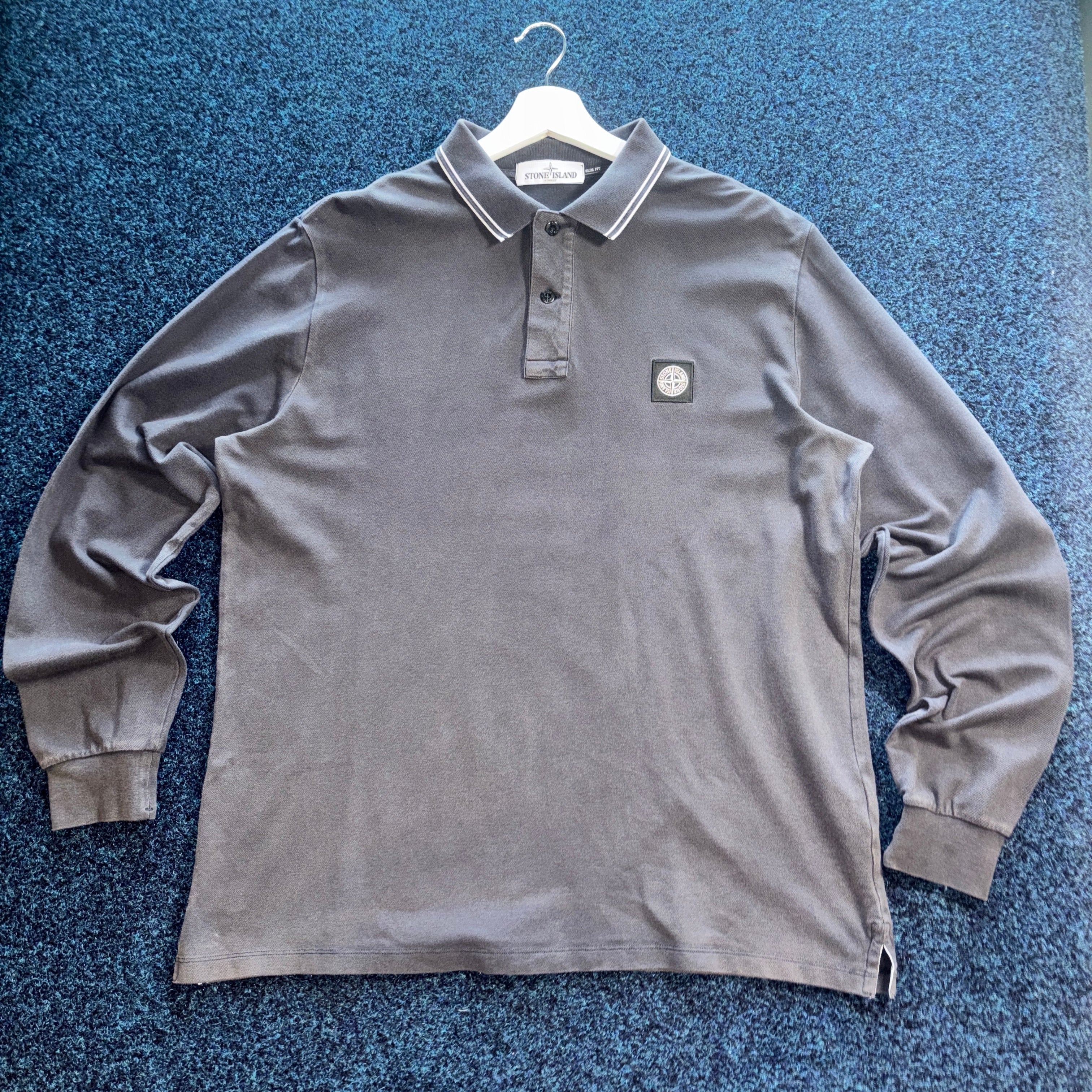 SI LONG SLEEVE POLO SHIRT NAVY