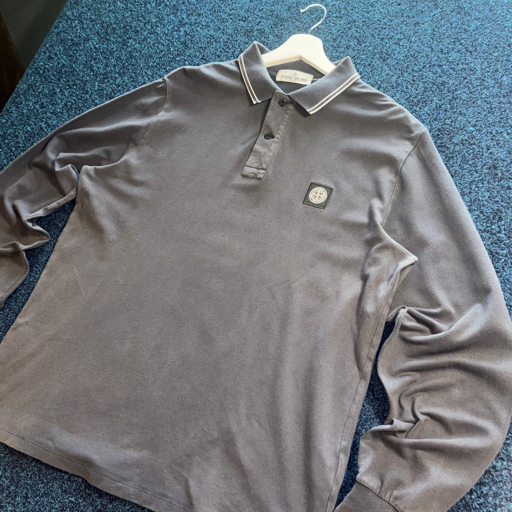 SI LONG SLEEVE POLO SHIRT NAVY