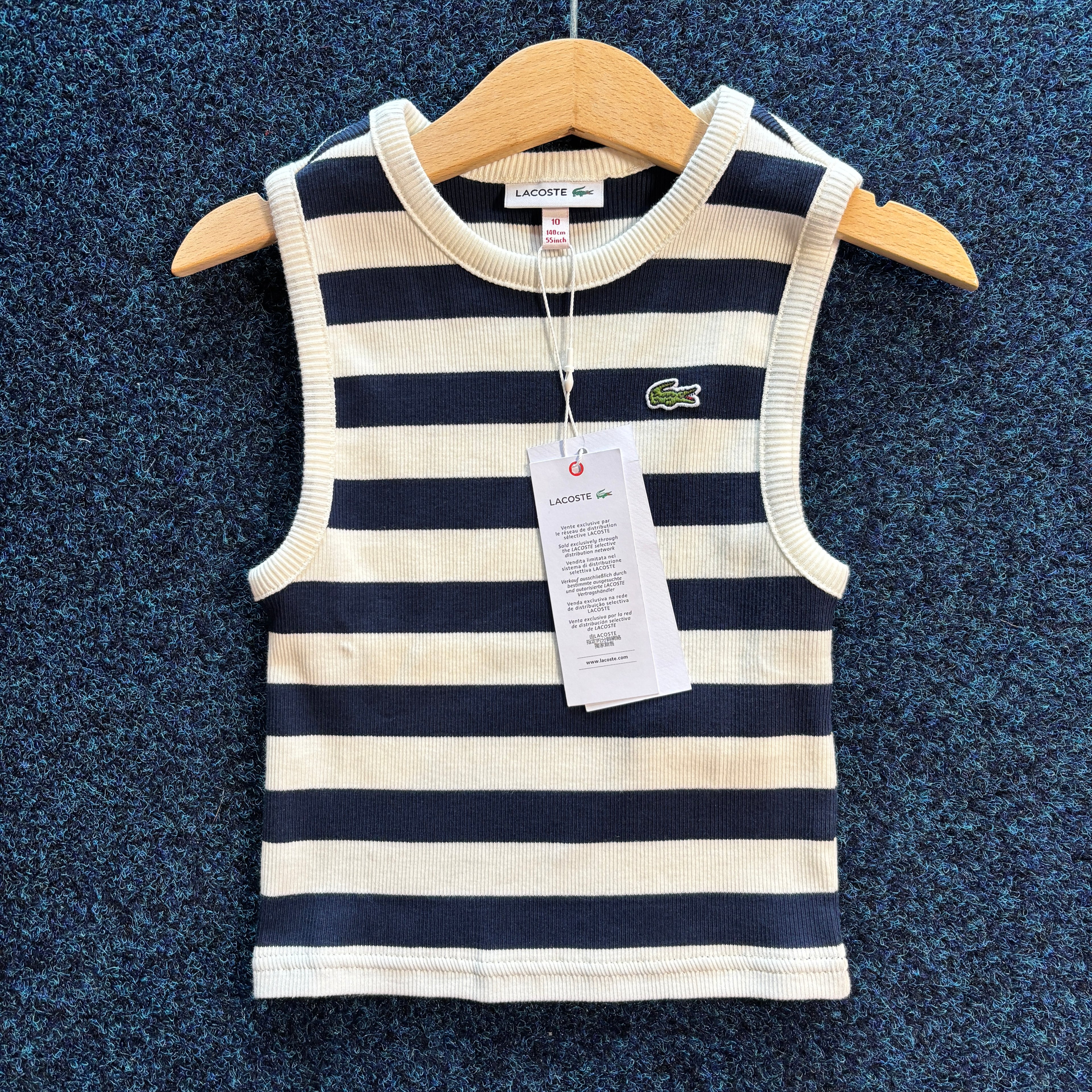 GIRLS CROC STRIPE TANK TOP AGE 10