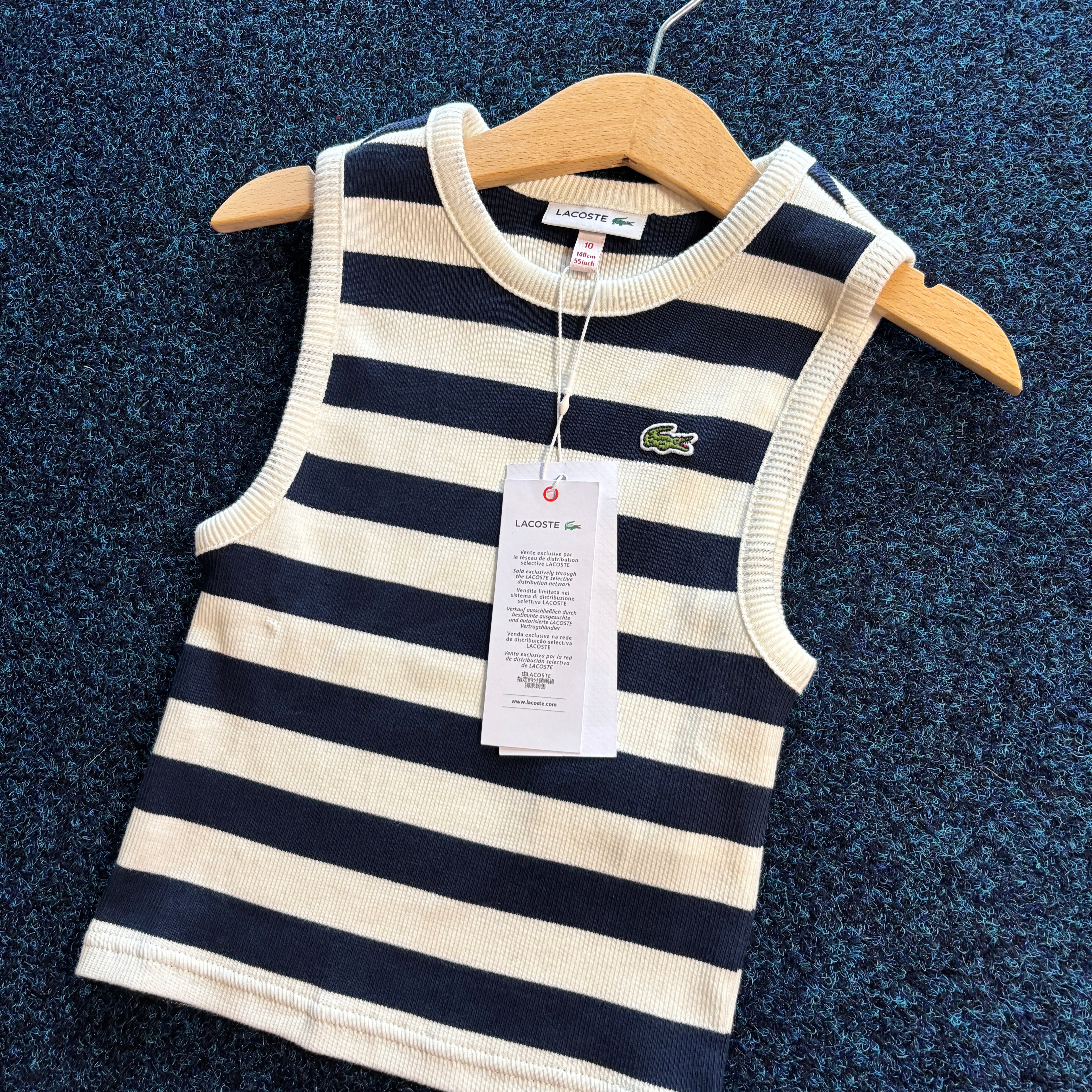 GIRLS CROC STRIPE TANK TOP AGE 10