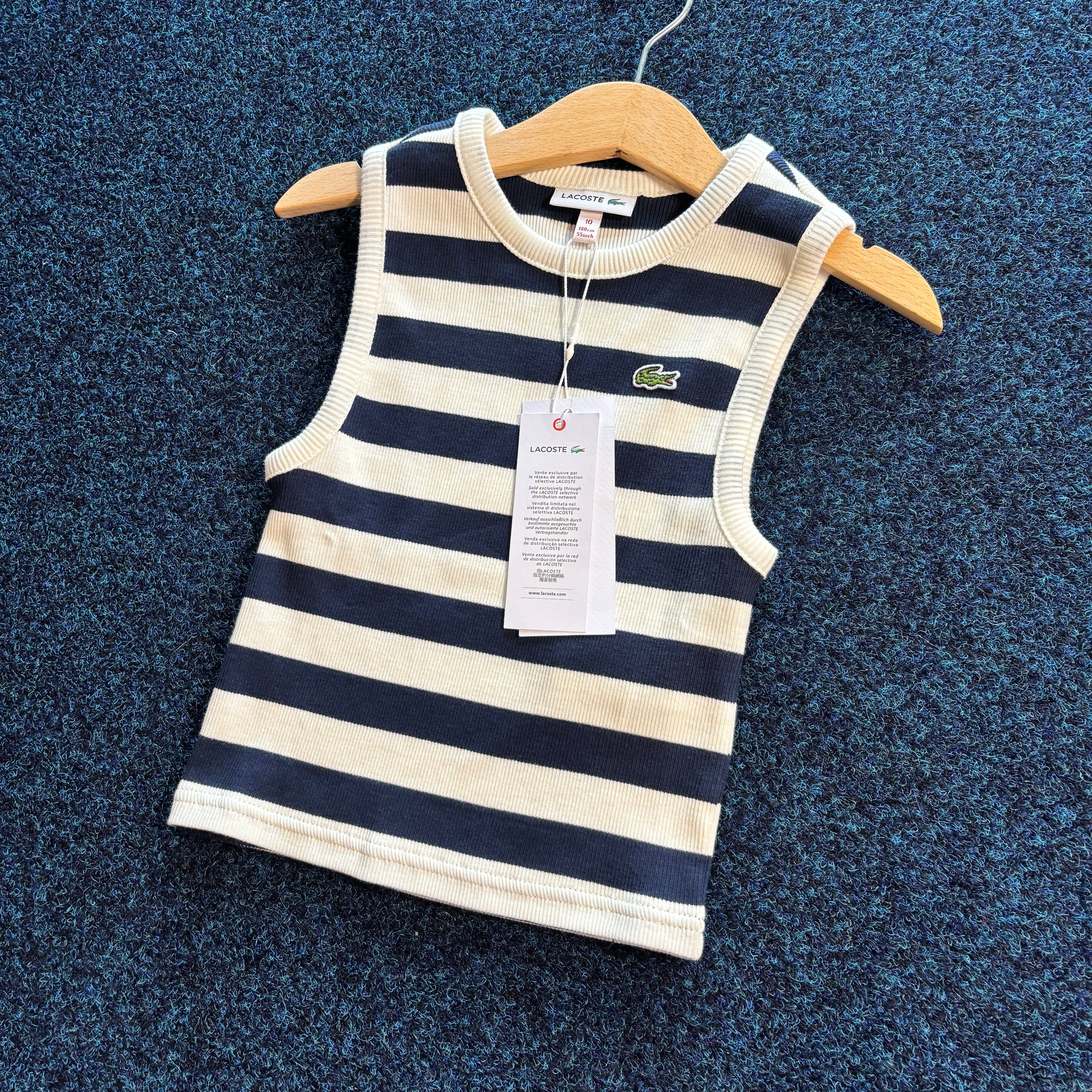 GIRLS CROC STRIPE TANK TOP AGE 10