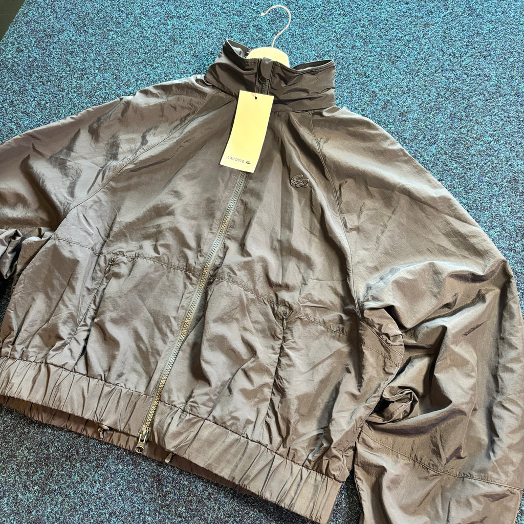 CROC CROPPED NYLON JACKET BLACK