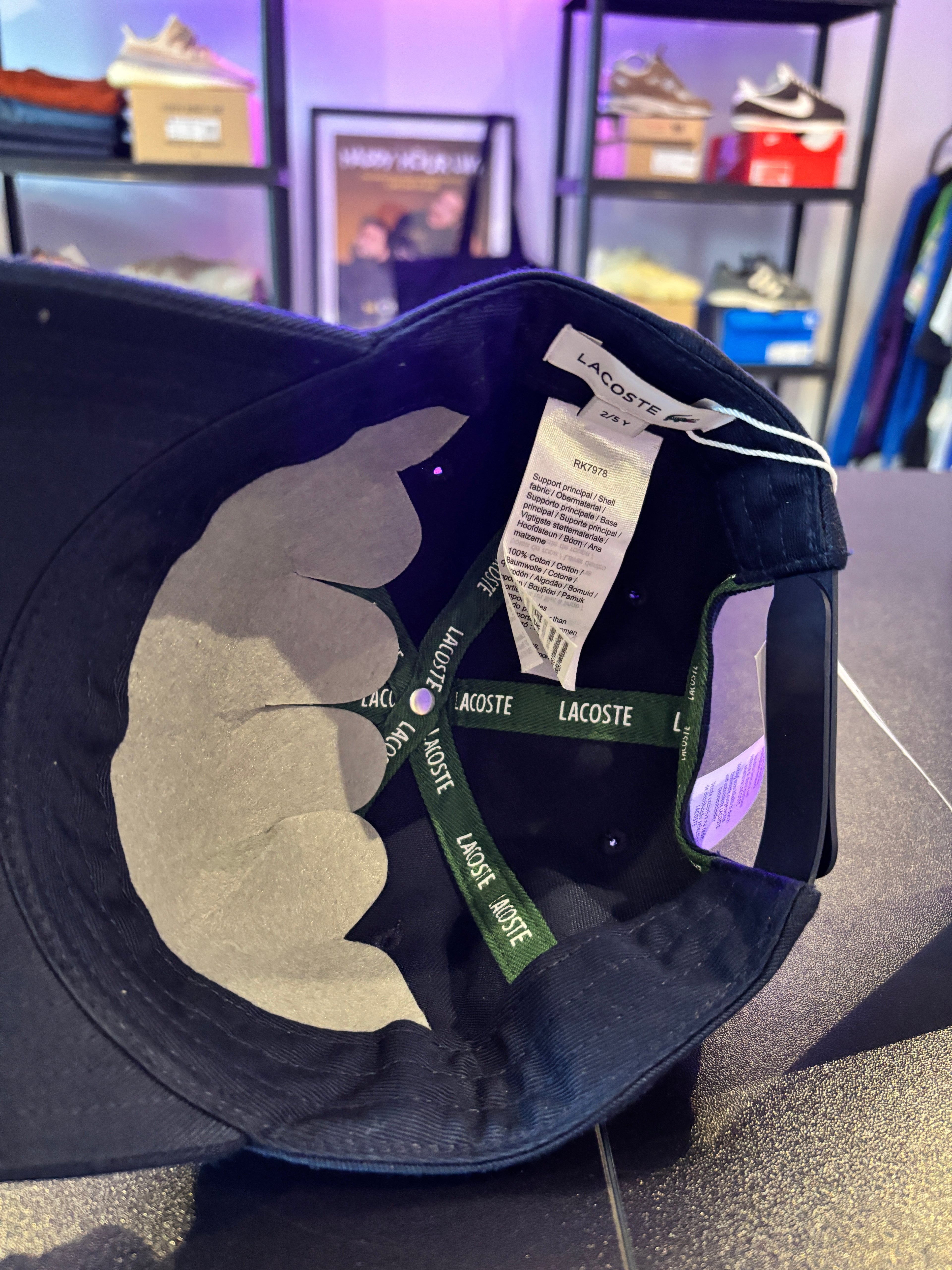 CROC SPELLOUT CAP NAVY 2-5 YEARS