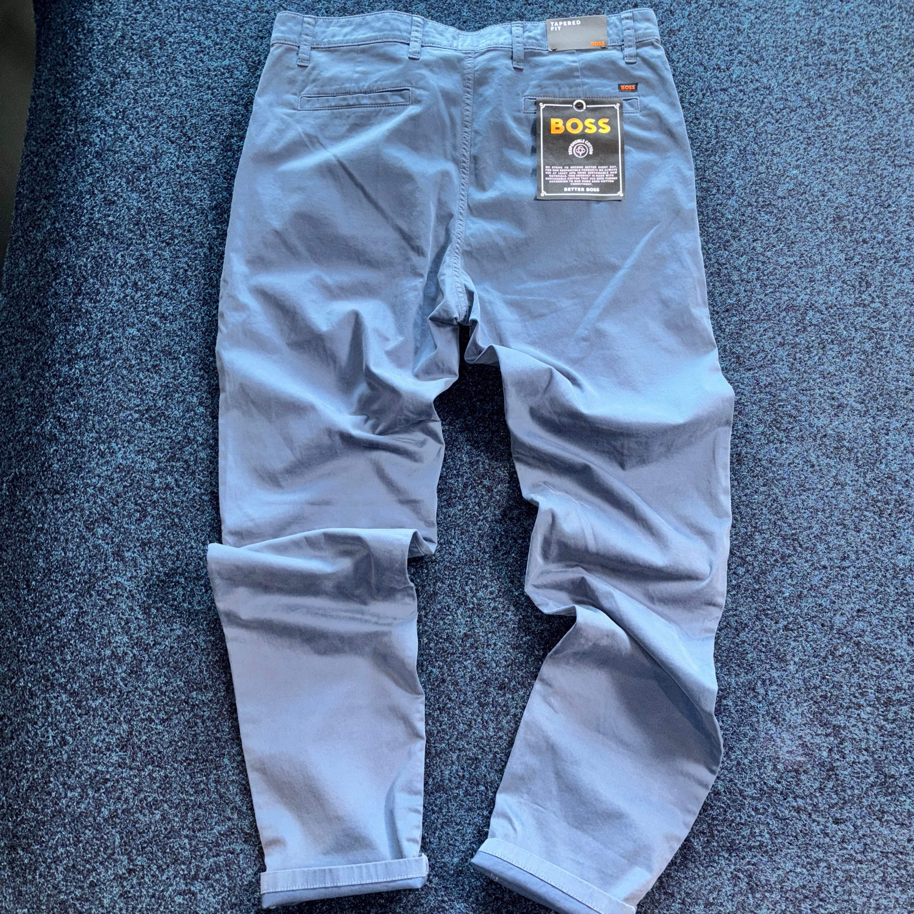 BOSS TAPERED FIT CHINO BLUE